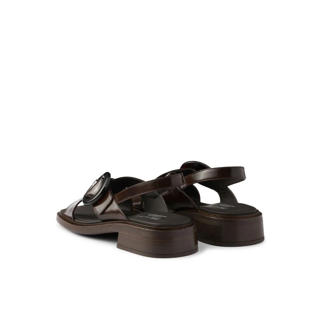 Prada PRADA $1200 Sienna Brown Brushed Leather With Buckle Sandals Size US 6 / IT 36 - 3 Thumbnail