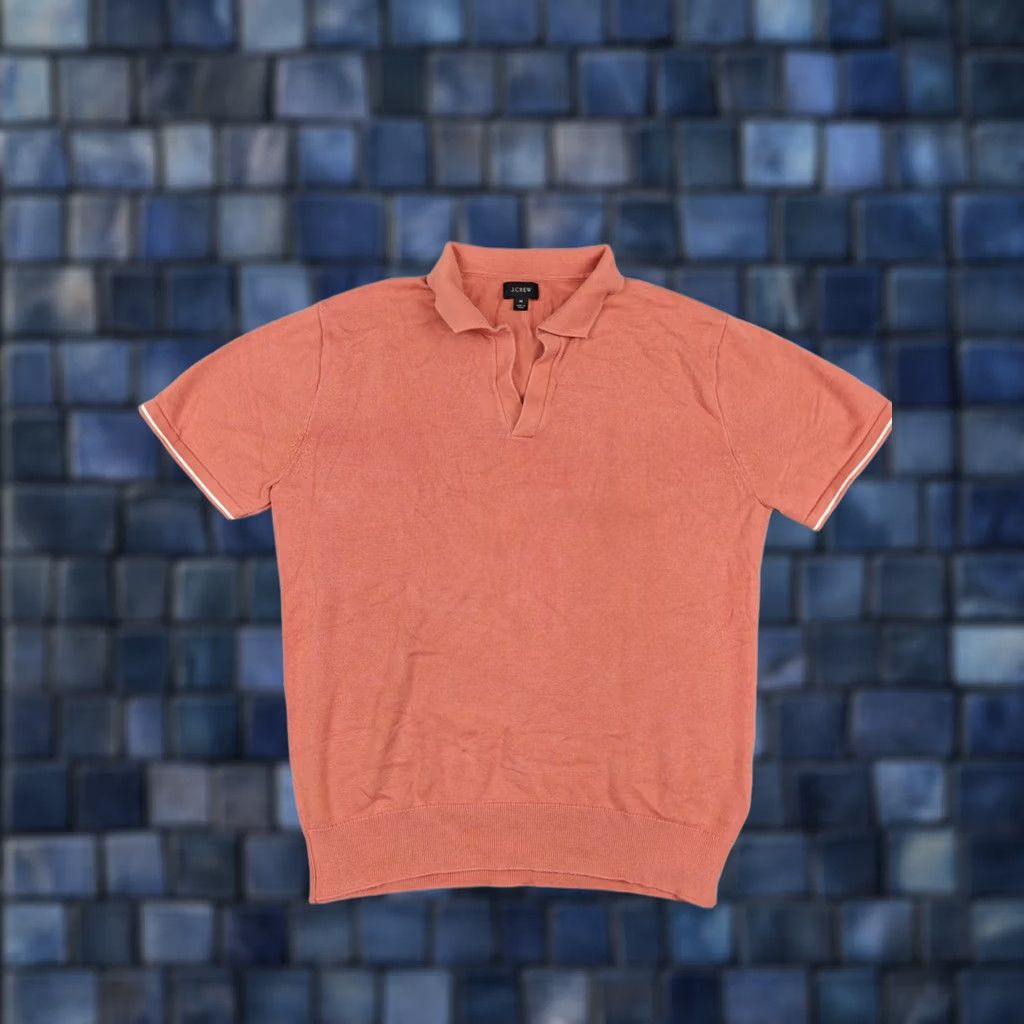 J.Crew J.CREW Sweater Womens M Orange Collared Short Sleeve Cotton Knit Pullover Size M / US 6-8 / IT 42-44 - 1 Thumbnail