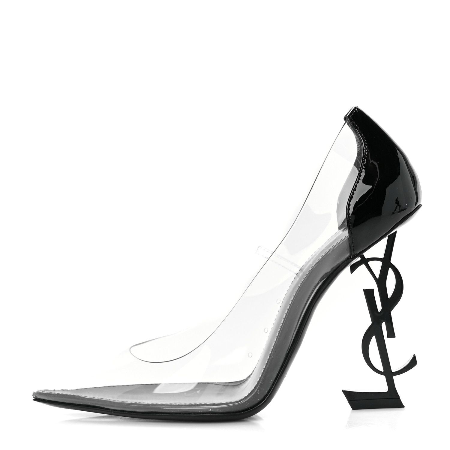Saint Laurent Paris o1bcso1str1224 Opyum Heel In Pvc in Black Size US 7 / IT 37 - 1 Thumbnail