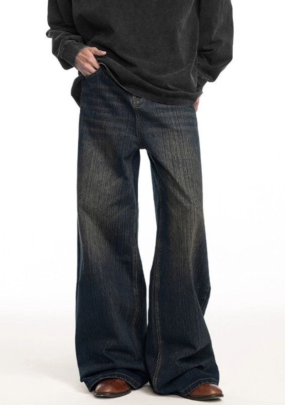 Vintage Men's American Retro Straight Leg Loose Wide Leg Jeans Size US 32 / EU 48 - 2 Thumbnail