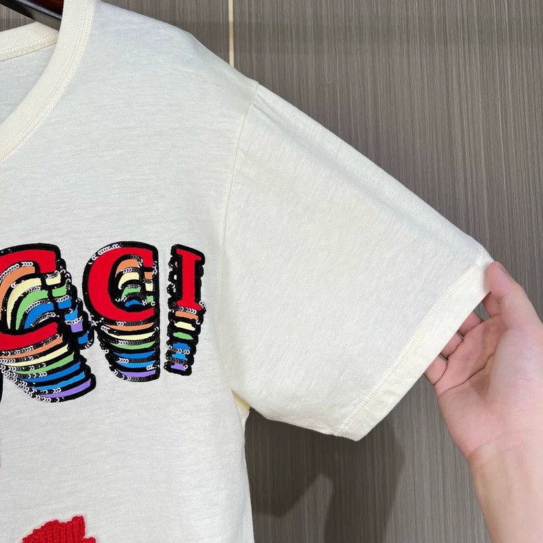 Gucci Gucci Piglet embroidered sequin letter short sleeves 2504-N Size US S / EU 44-46 / 1 - 4 Thumbnail