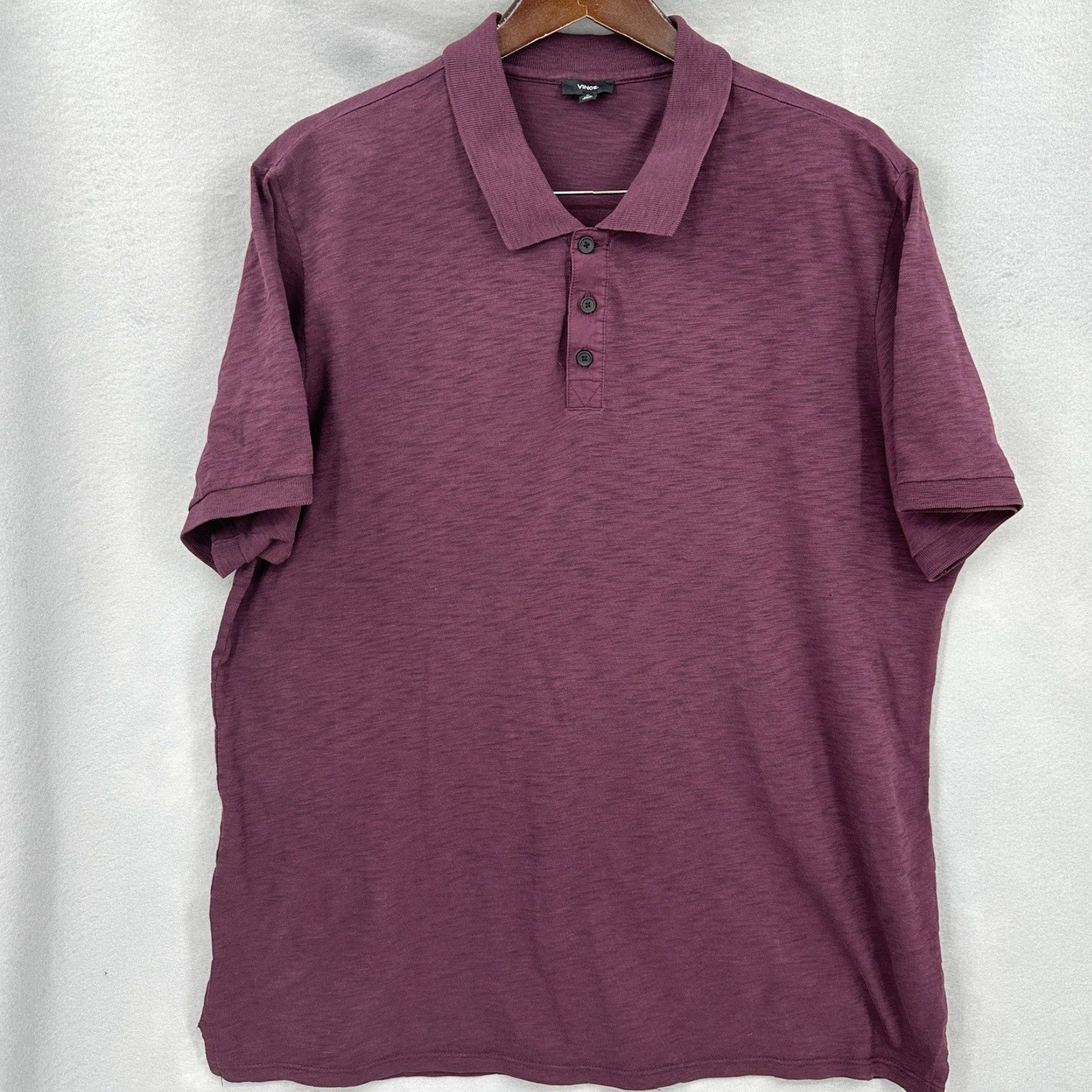 Vince Vince Polo Shirt Mens XL Purple Short Sleeve 100% Cotton Plum Preppy Dad Vince Shirt Polo Mens XL Purple Short Sleeve 100% Cotton Plum Dad Style Size US XL / EU 56 / 4 - 3 Thumbnail