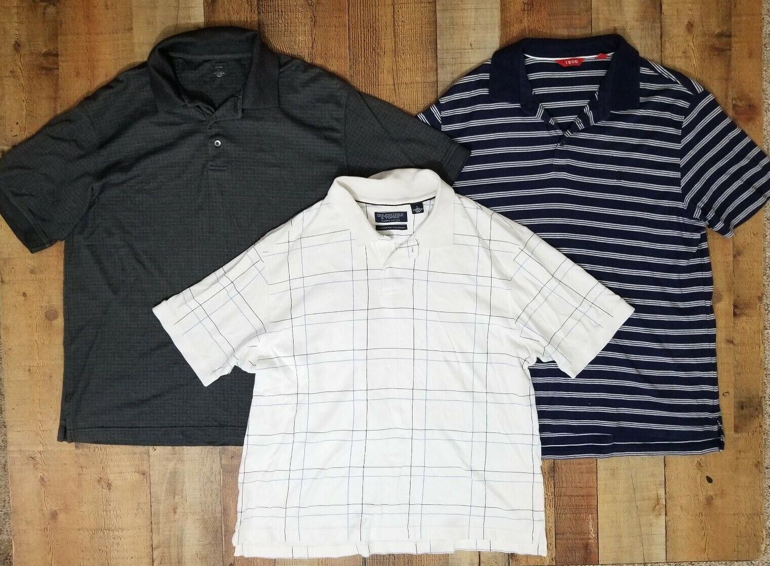 Designer Mens Lot Of Polo Shirts Large Roundtree, Izod, Vanhusen Size US L / EU 52-54 / 3 - 1 Thumbnail