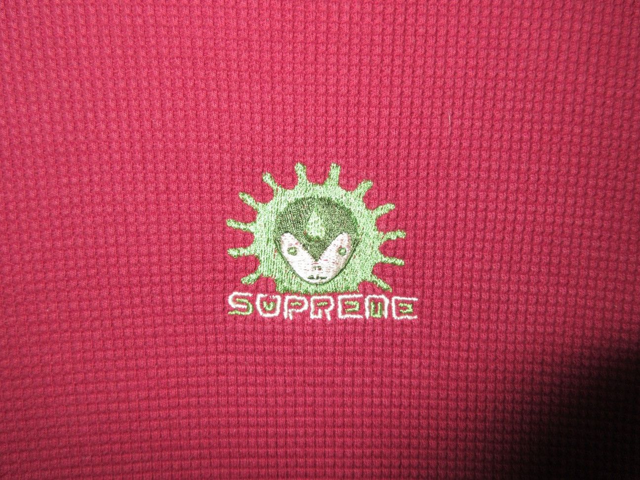 Supreme Supreme Waffle Thermal Long Sleeve T Shirt Alien Logo Size US XL / EU 56 / 4 - 3 Thumbnail