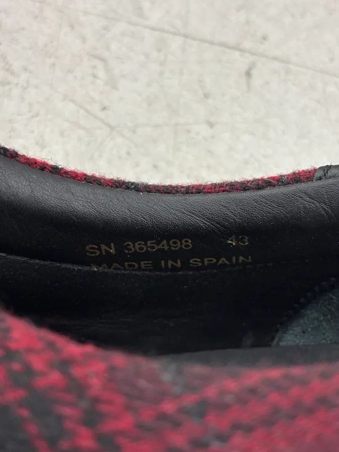 Saint Laurent Paris 2010s Saint Laurent Bordeaux Tartan Sneakers Size US 10 / EU 43 - 9 Thumbnail
