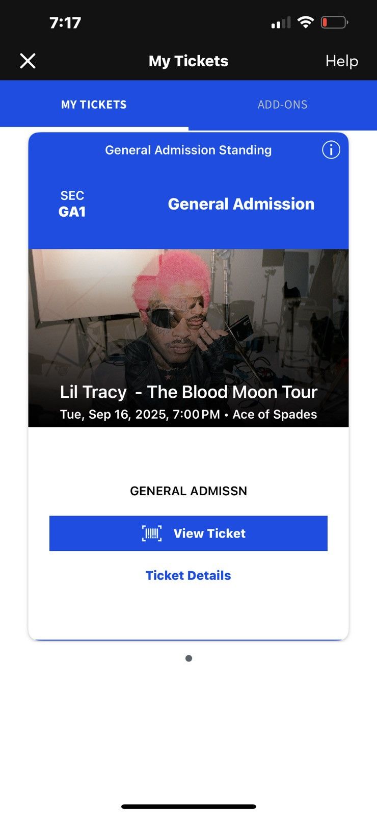Other Lil Tracy Blood Moon Tour Ticket Size US M / EU 48-50 / 2 - 1 Thumbnail