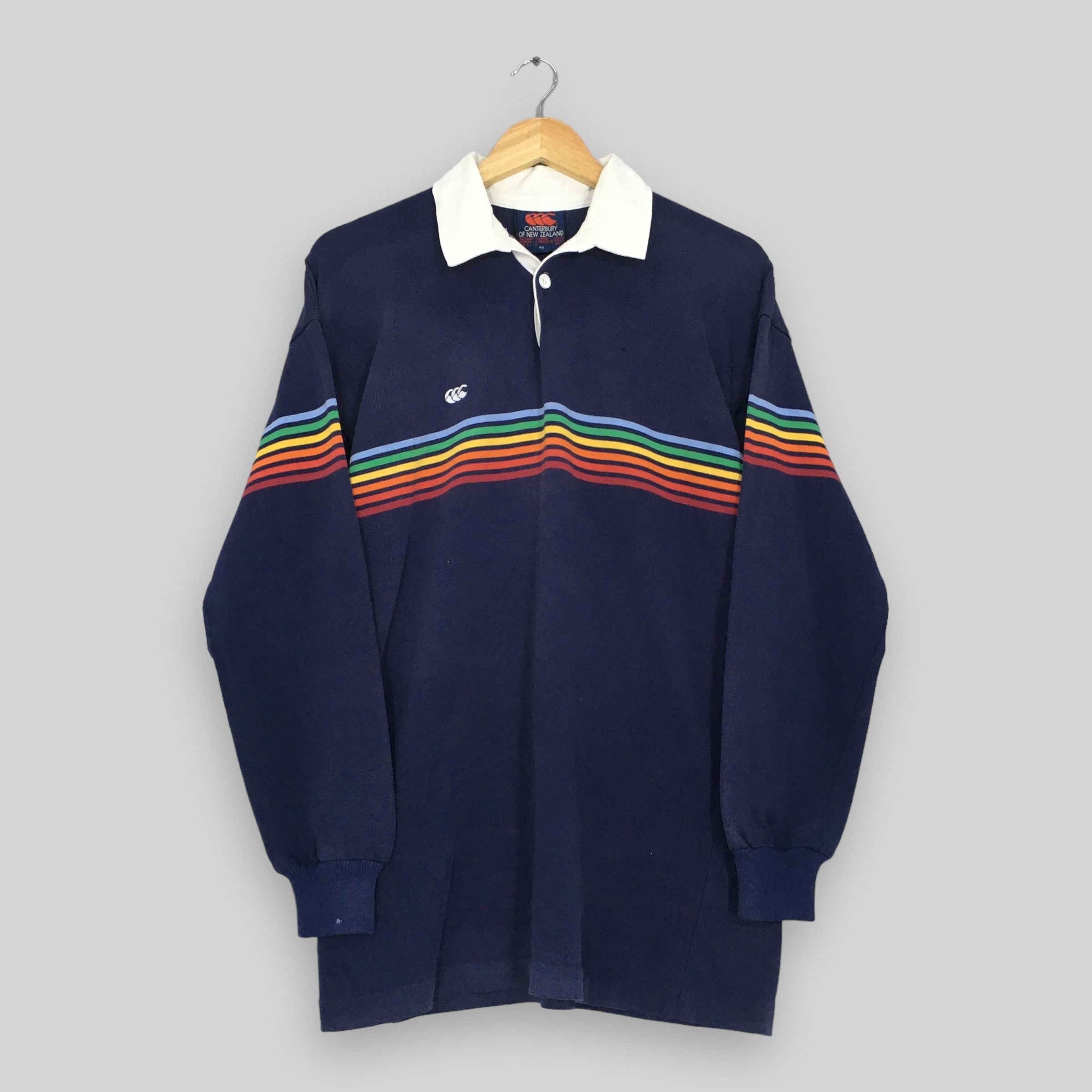 Canterbury of New Zealand × Vintage Vintage Canterbury Of New Zealand Striped Rugby Shirt XLarge Size US XL / EU 56 / 4 - 1 Thumbnail