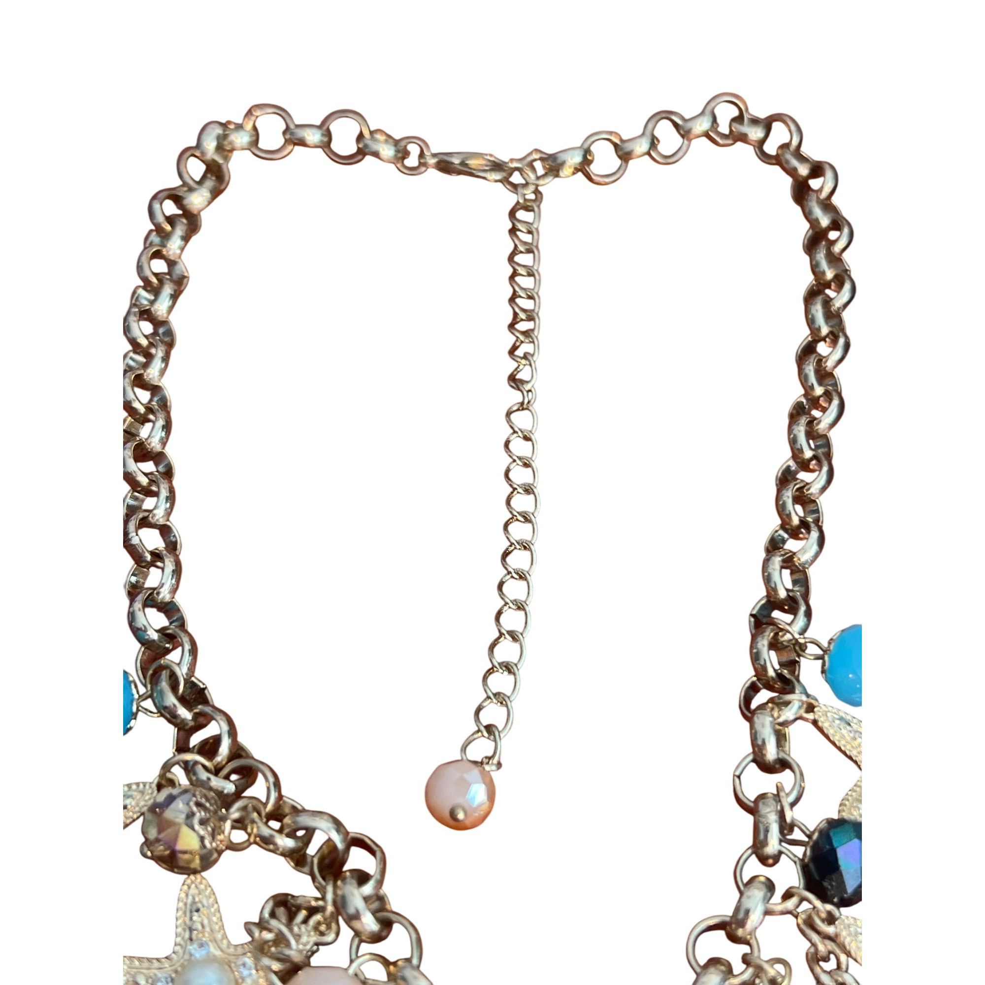 Other Gold Tone Starfish Charm Necklace Faux Pearl Glass Beads Nau Size ONE SIZE - 5 Thumbnail