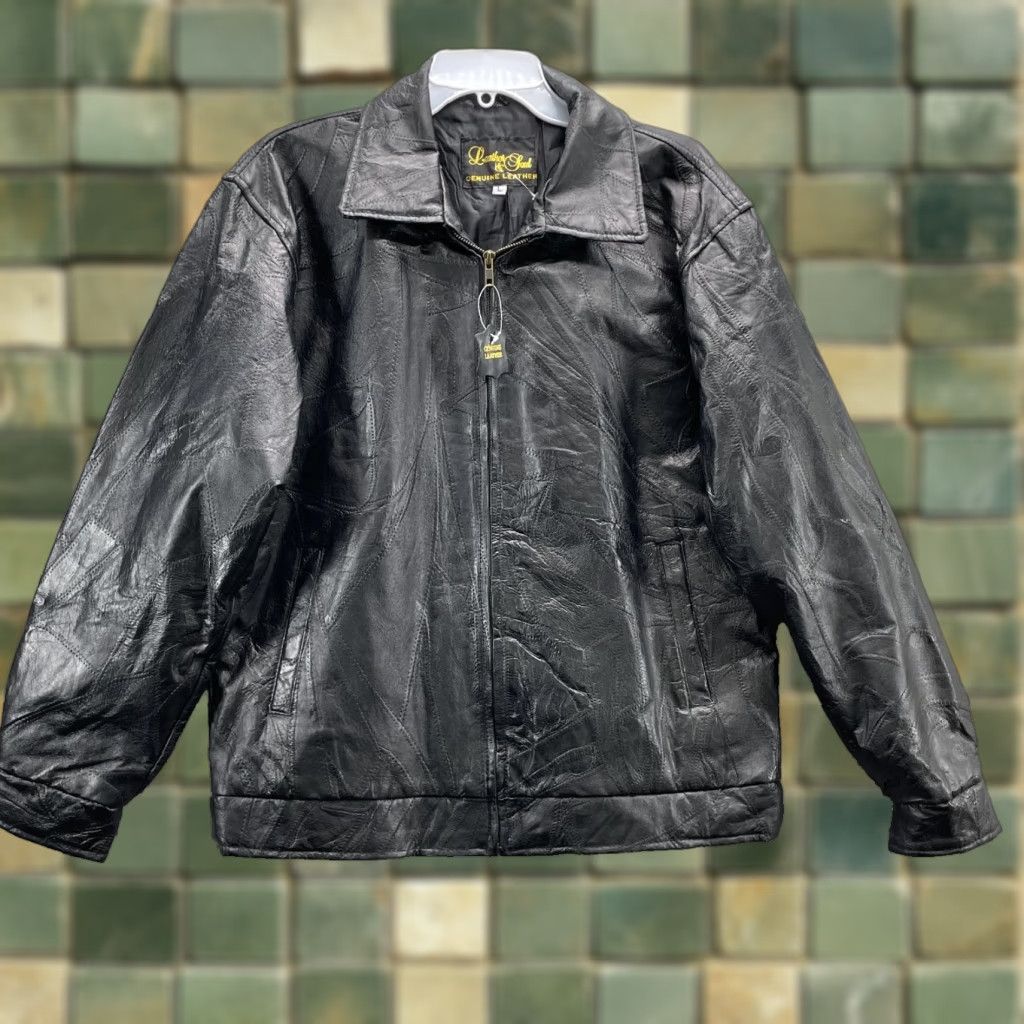 Vintage VINTAGE leather & Soul Jacket Men Large Motorcycle 90s Grunge Biker Classic Jacket Size US L / EU 52-54 / 3 - 1 Thumbnail