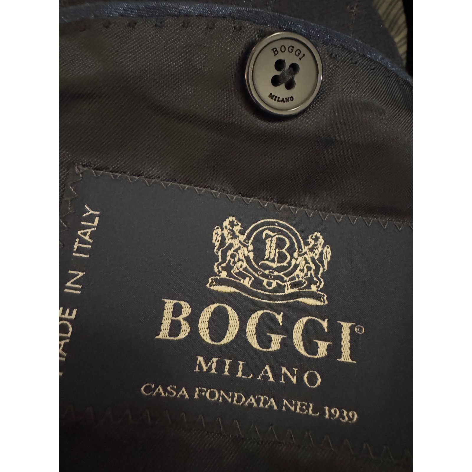 Boggi Boggi Navy Stripped Blazer Size 46R - 5 Thumbnail