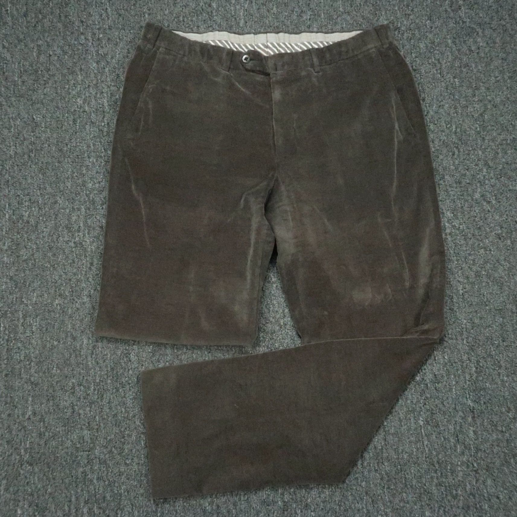 Ermenegildo Zegna Ermenegildo Zegna Pants Mens 36 Regular Brown Corduroy Trouser Chino Flat Front Zip Pockets Vintage: No 32 Inseam Mens Size US 36 / EU 52 - 2 Thumbnail
