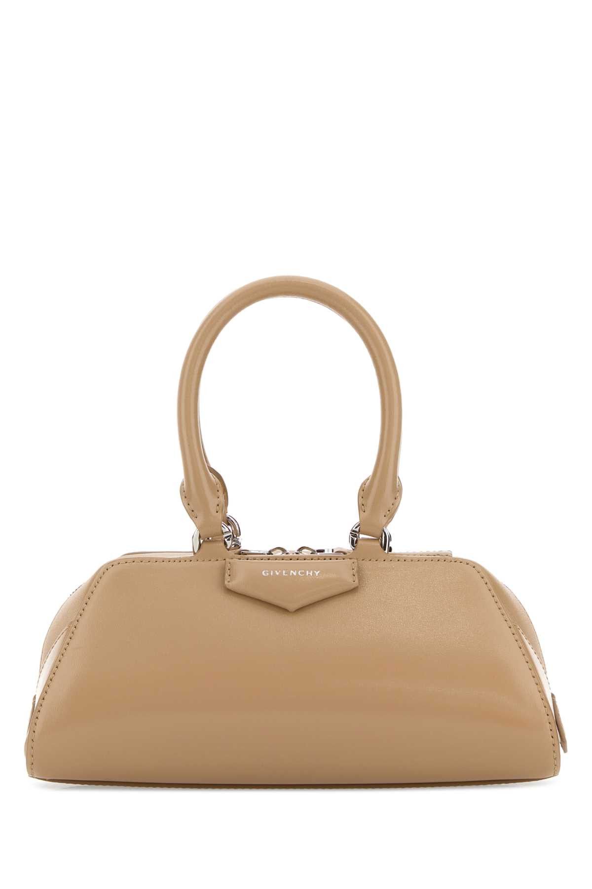 Givenchy Beige Leather Mini Antigona East-West Handbag Size ONE SIZE - 1 Thumbnail