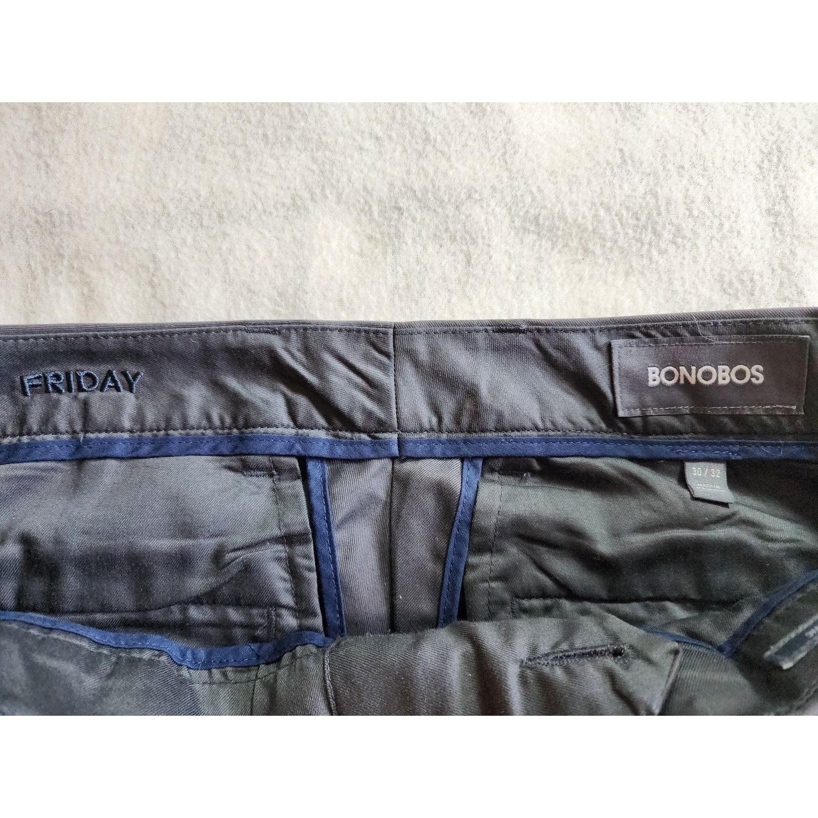 Bonobos Bonobos Friday Pant Athletic Fit Chino 30x32 Dark Grey Slate Size US 30 / EU 46 - 3 Thumbnail