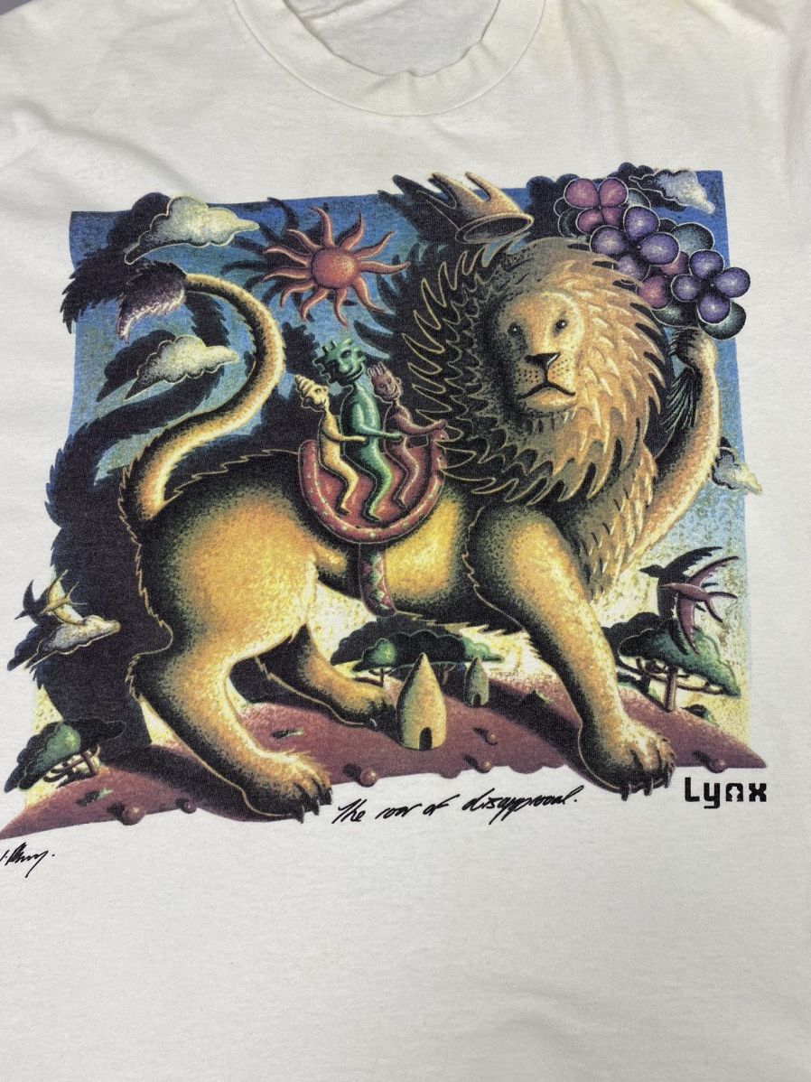 Vintage Rare Lynx “The Roar of Dissprowal” Lion Vintage T-Shirt Size US XXL / EU 58 / 5 - 8 Thumbnail