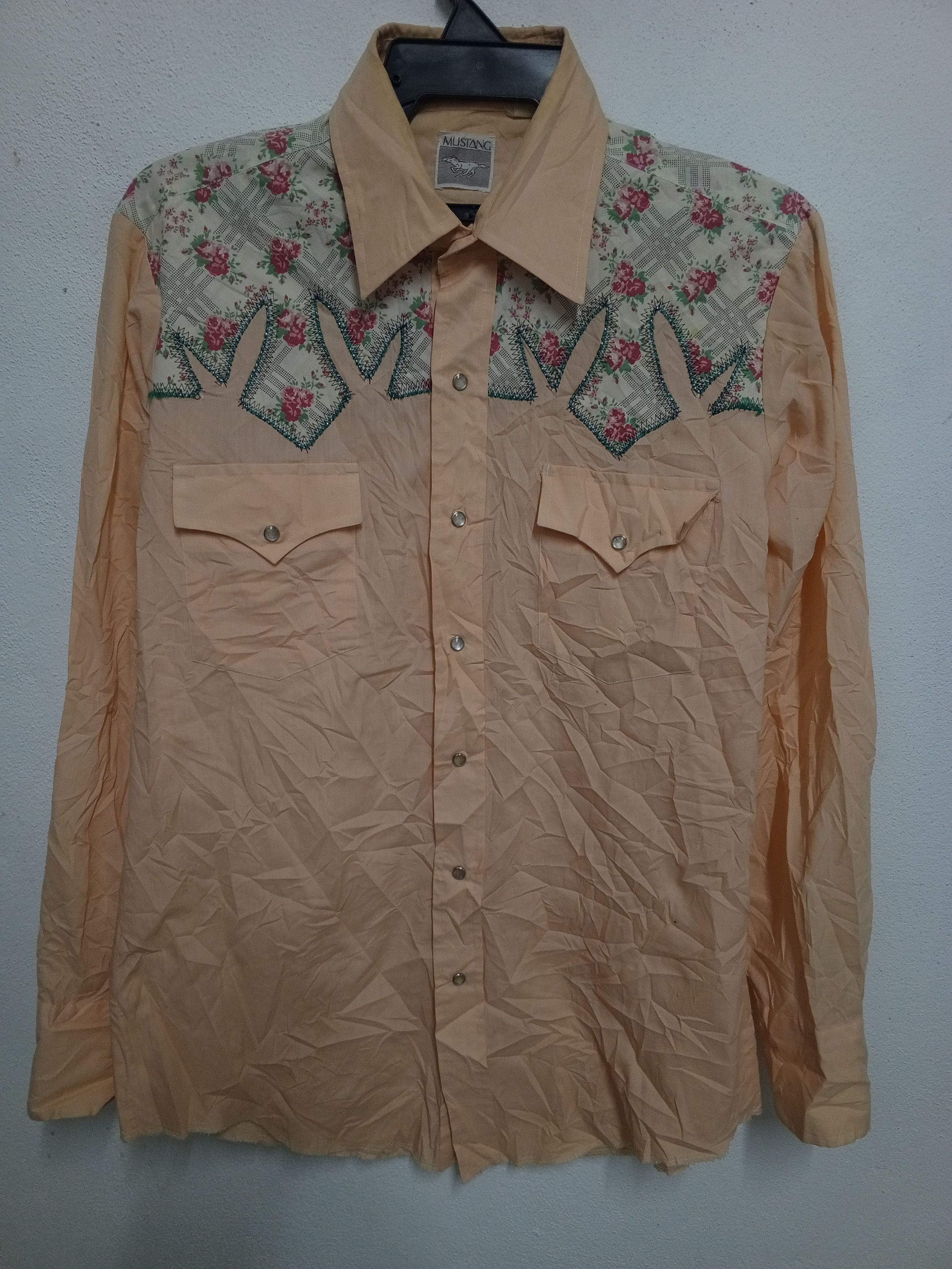 Mustang {💥rare 70s vintage mustang💥} snap button shirt rare Size US L / EU 52-54 / 3 - 1 Thumbnail