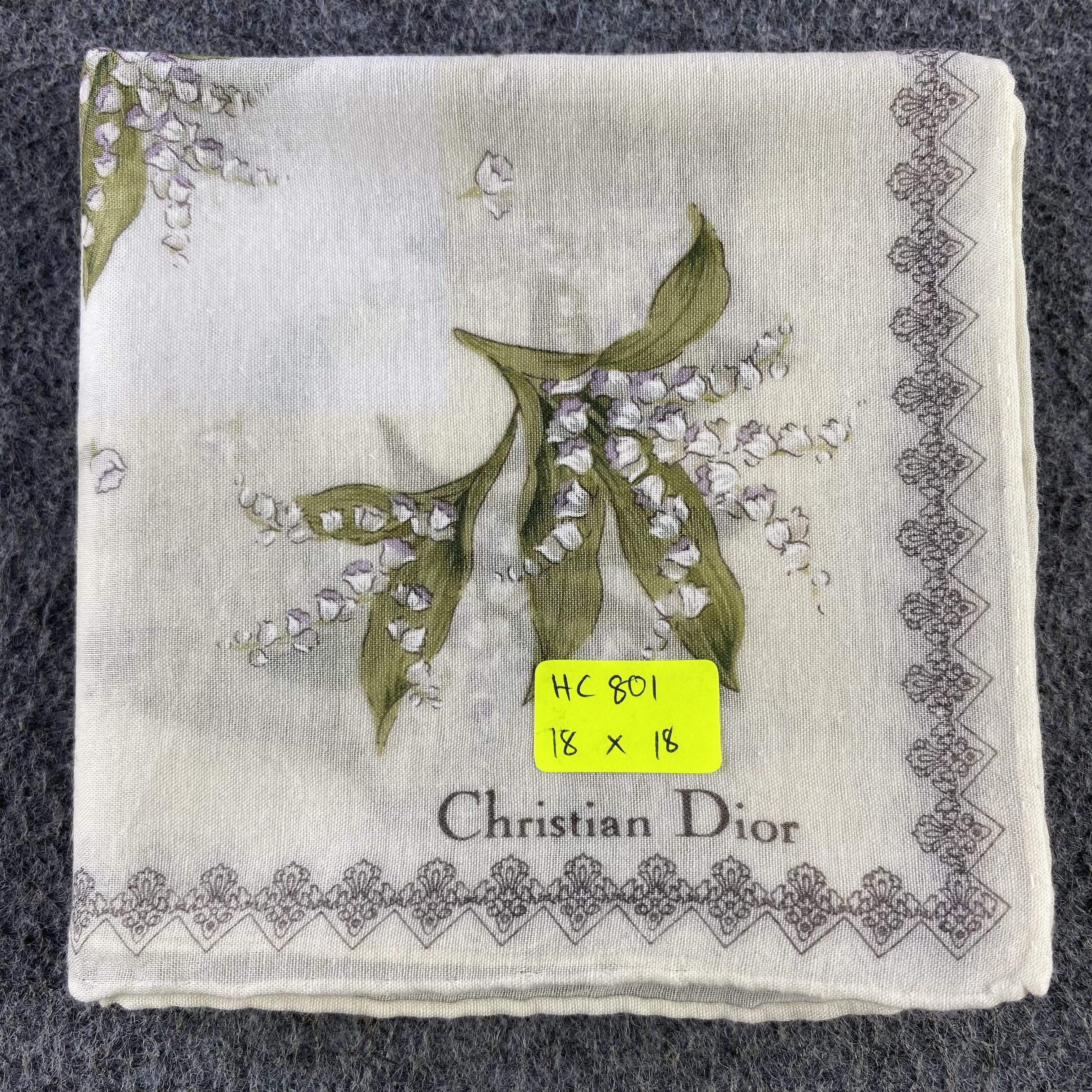Vintage Christian Dior Handkerchief/Neckerchief/Bandana HC801 Size ONE SIZE - 5 Thumbnail