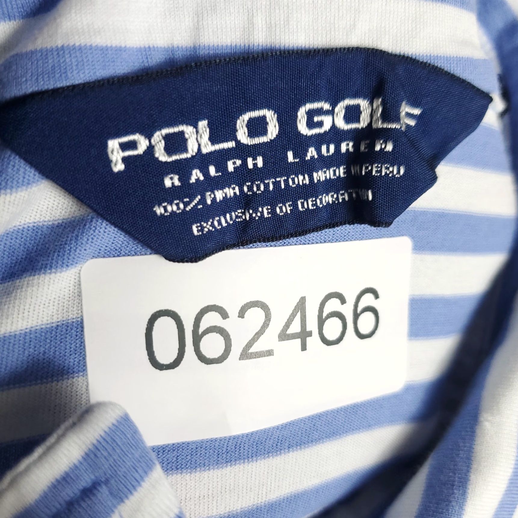 Ralph Lauren VINTAGE Ralph Lauren Polo Shirt Mens Large Blue Striped Short Sleeve Casual Baseball Golf Sports Size US L / EU 52-54 / 3 - 7 Thumbnail