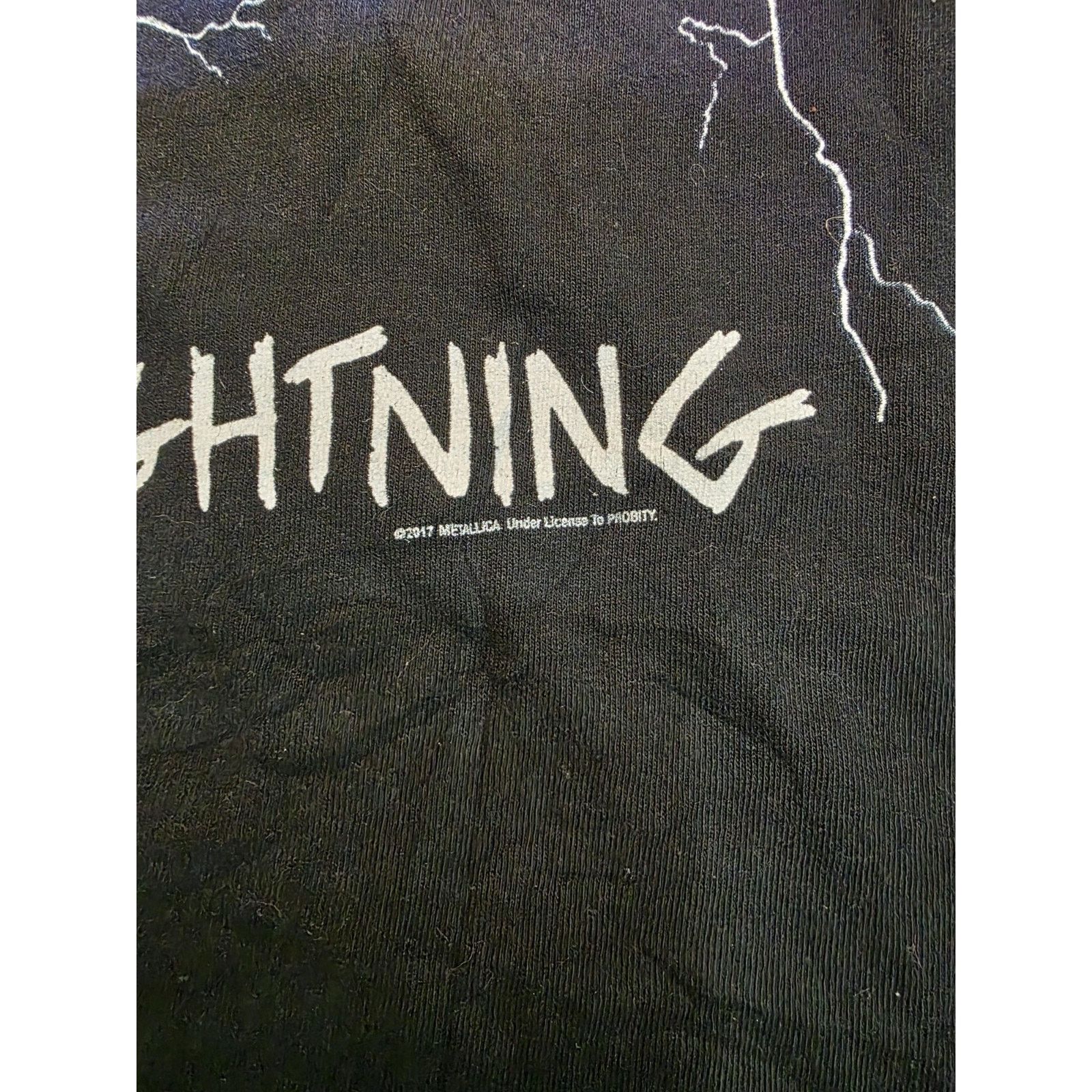 Gildan Metalica 2017 Ride the Lightning Tour T-Shirt Men's Large Size US L / EU 52-54 / 3 - 4 Thumbnail
