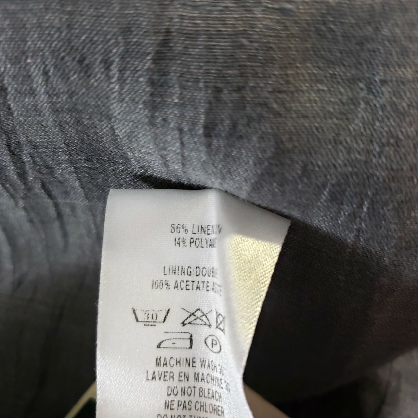 Vintage Kaliko Womens Wide Leg Pants Sz 12 Gray Linen Blend Mid Rise Pants Women's 12 Gray Linen Blend Wide Leg Size 34" / US 12 / IT 48 - 6 Thumbnail