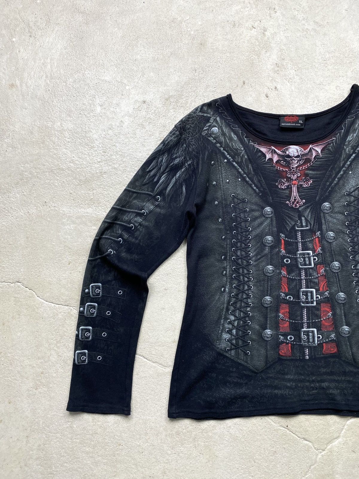 Vintage Vintage 00’s Spiral Gothic Longsleeve Size XL / US 12-14 / IT 48-50 - 3 Thumbnail
