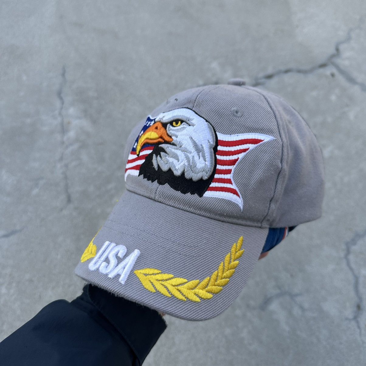 If Six Was Nine × Japanese Brand Vintage Japanese Style Cap USA American Eagle Hat Y2K 00s Size ONE SIZE - 3 Thumbnail