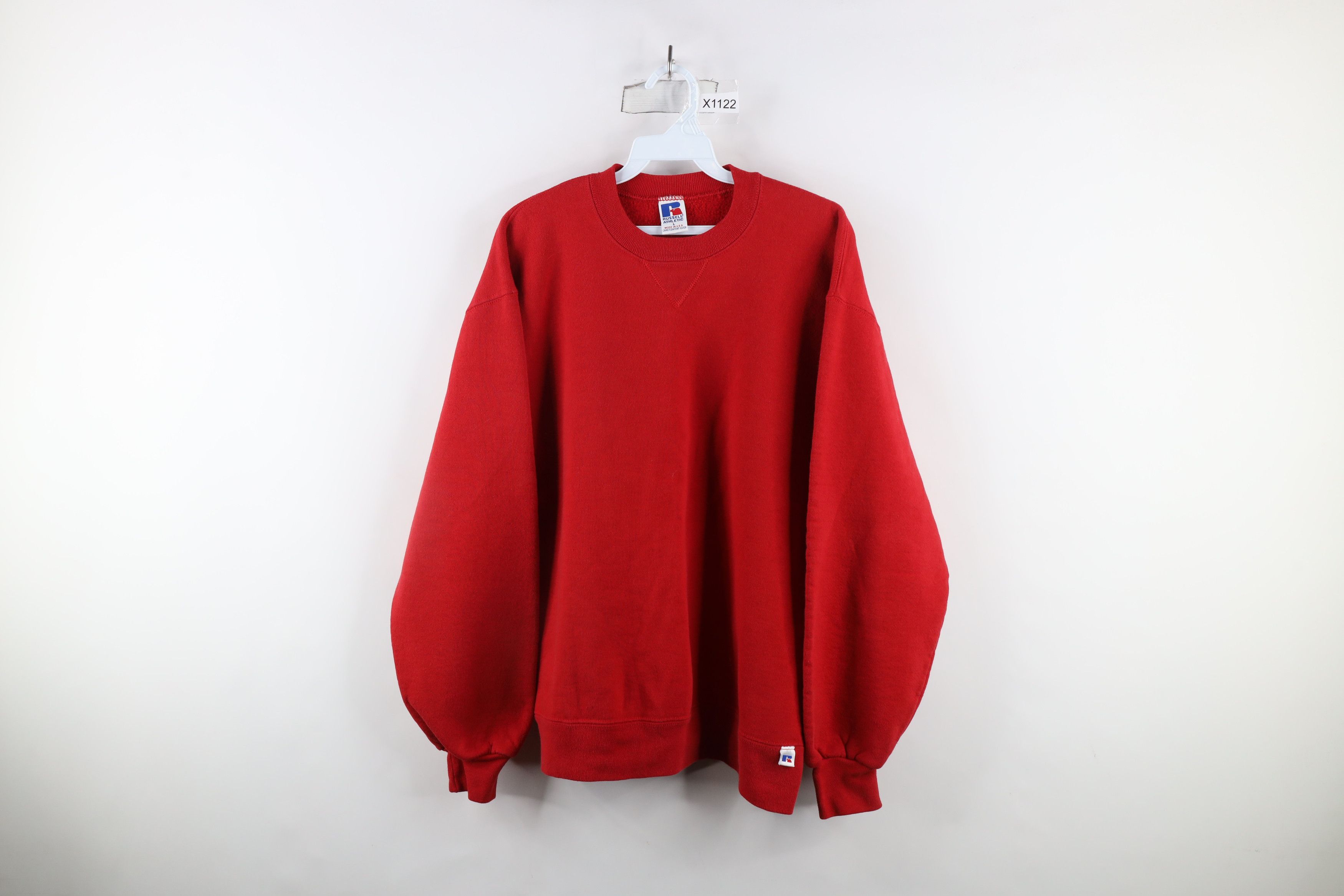 Russell Athletic × Vintage Vintage 90s Russell Athletic Crewneck Sweatshirt Red USA Size US L / EU 52-54 / 3 - 1 Thumbnail