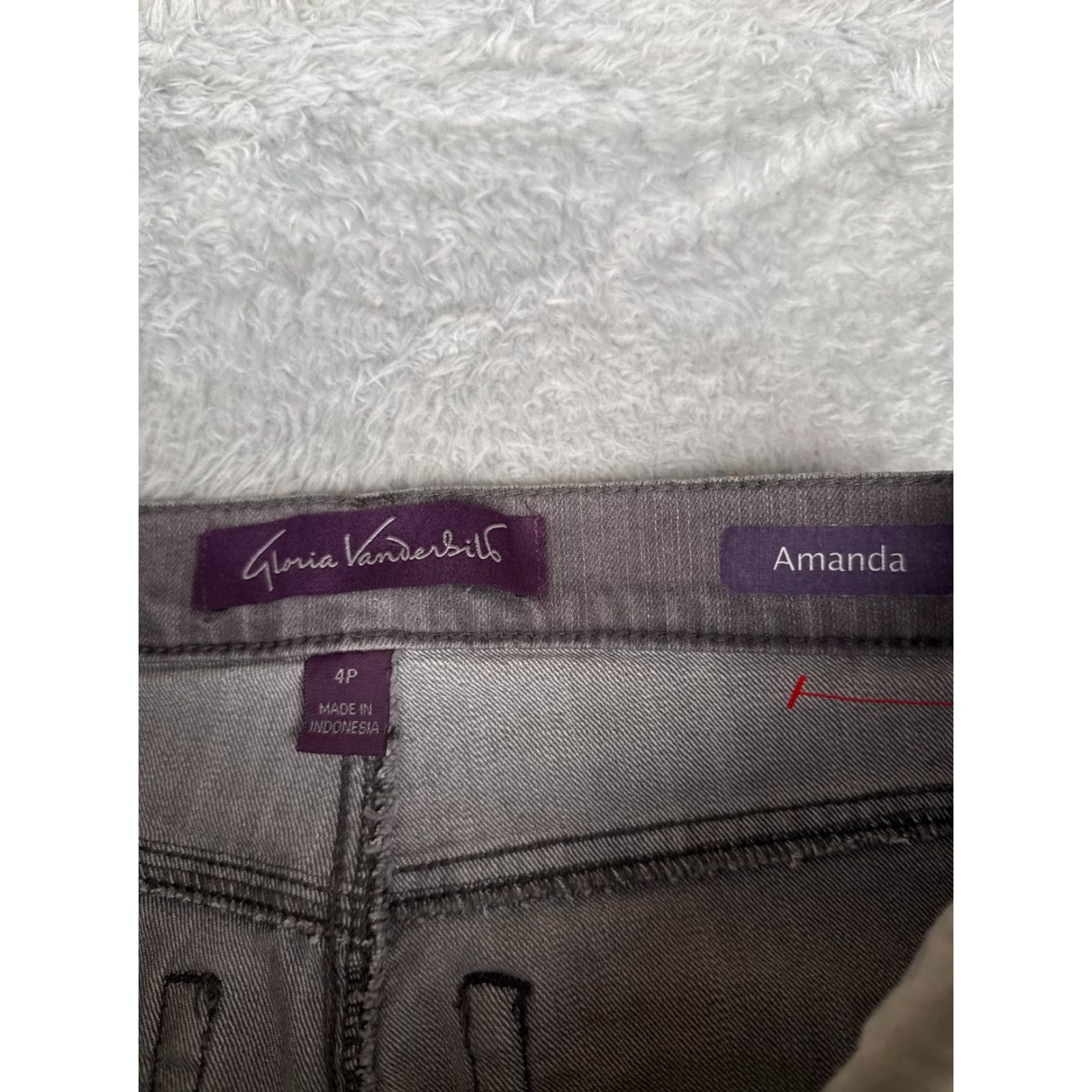 Gloria Vanderbilt Gloria Vanderbilt Jeans Womens 4P Gray Denim Amanda Cotton Blend 26x28 Size 27" / US 4 / IT 40 - 6 Thumbnail