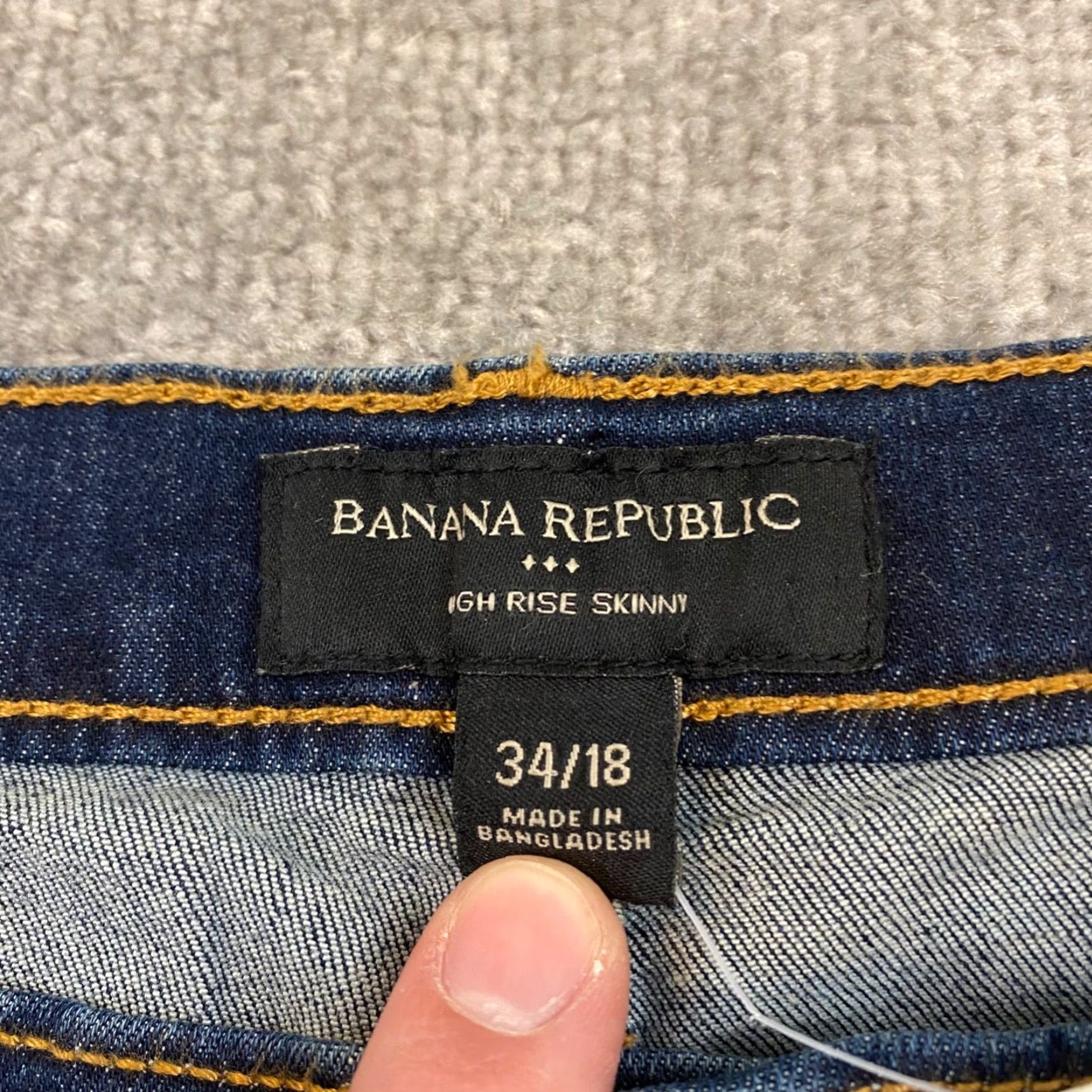 Banana Republic Banana Republic High Rise Skinny Jeans Womens 34/18 Dark Wash Denim Stretch NEW Size 40" / US 18 - 4 Thumbnail