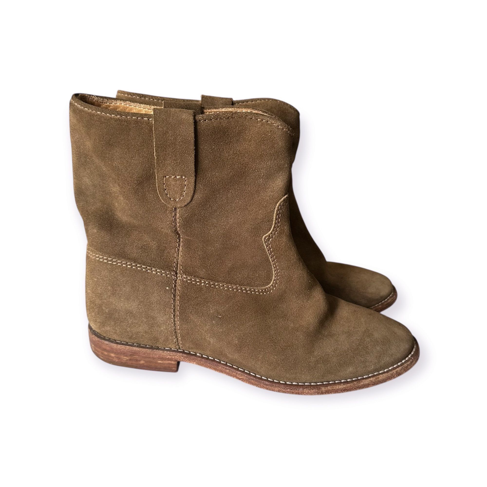 Isabel Marant Etoile Isabelle Marant Etoile Suede Crisi boots. Size 37EU, Taupe/t Size US 7 / IT 37 - 4 Thumbnail