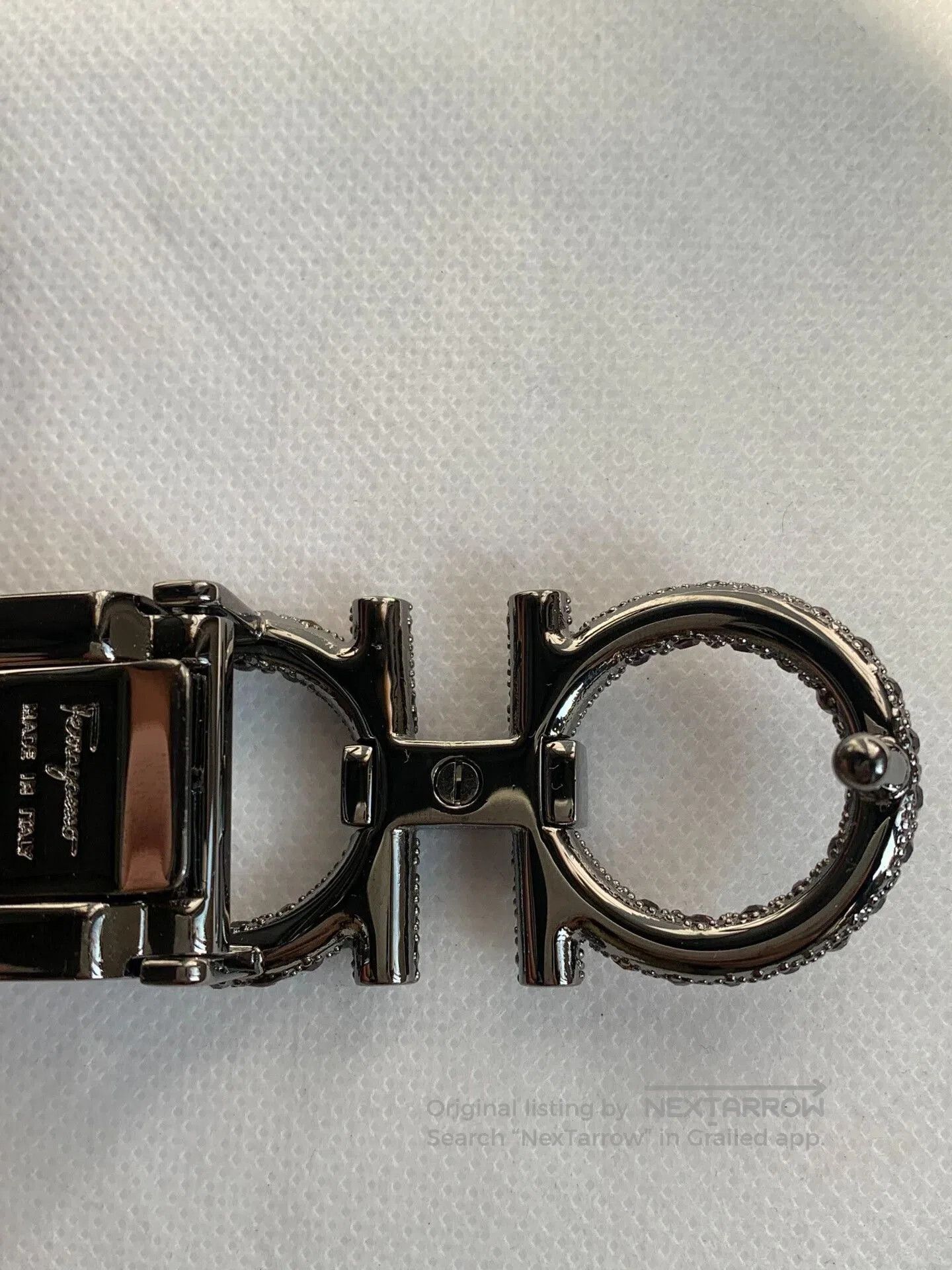 Salvatore Ferragamo Ferragamo Women's Water Diamond Horseshoe Belt. Size ONE SIZE - 4 Thumbnail