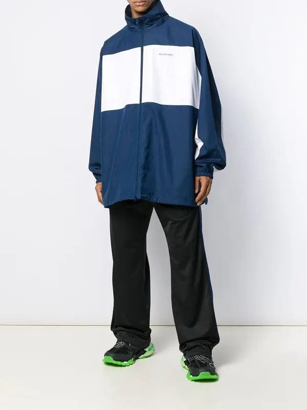 Balenciaga 🛎️Need gone🛎️ Balenciaga Blue White Zip-up Jacket Size US XL / EU 56 / 4 - 11 Thumbnail