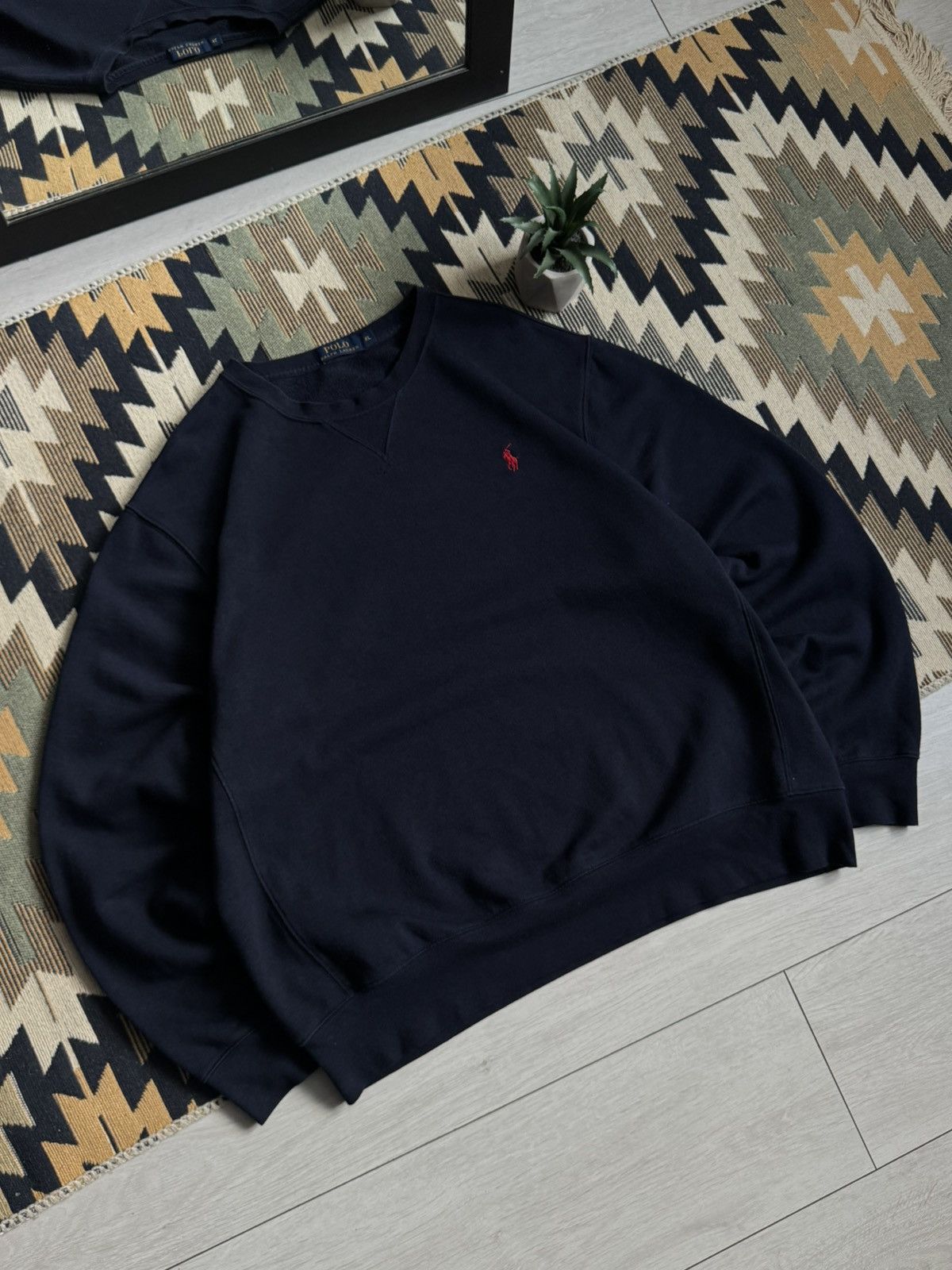 Polo Ralph Lauren Vintage Polo Ralph Lauren Navy Sweatshirt Size US XL / EU 56 / 4 - 2 Thumbnail