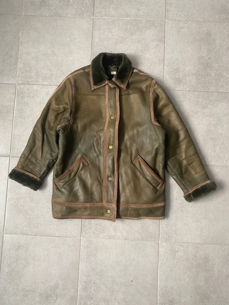 Celine Celine Vintage Shearling Jacket Made in France 80s Rare sz L Size US L / EU 52-54 / 3 - 1 Thumbnail