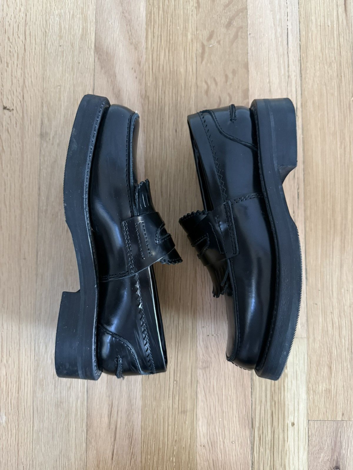 Our Legacy Loafers - Black Leather / Vibram Sole / Kiltie Fringe Size US 6 / IT 36 - 3 Thumbnail