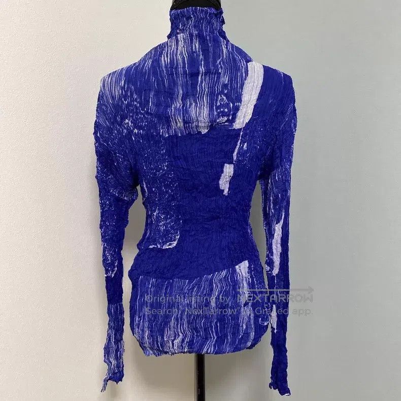 Issey Miyake Issey Miyake Blue Long Sleeve Size M / US 6-8 / IT 42-44 - 2 Thumbnail