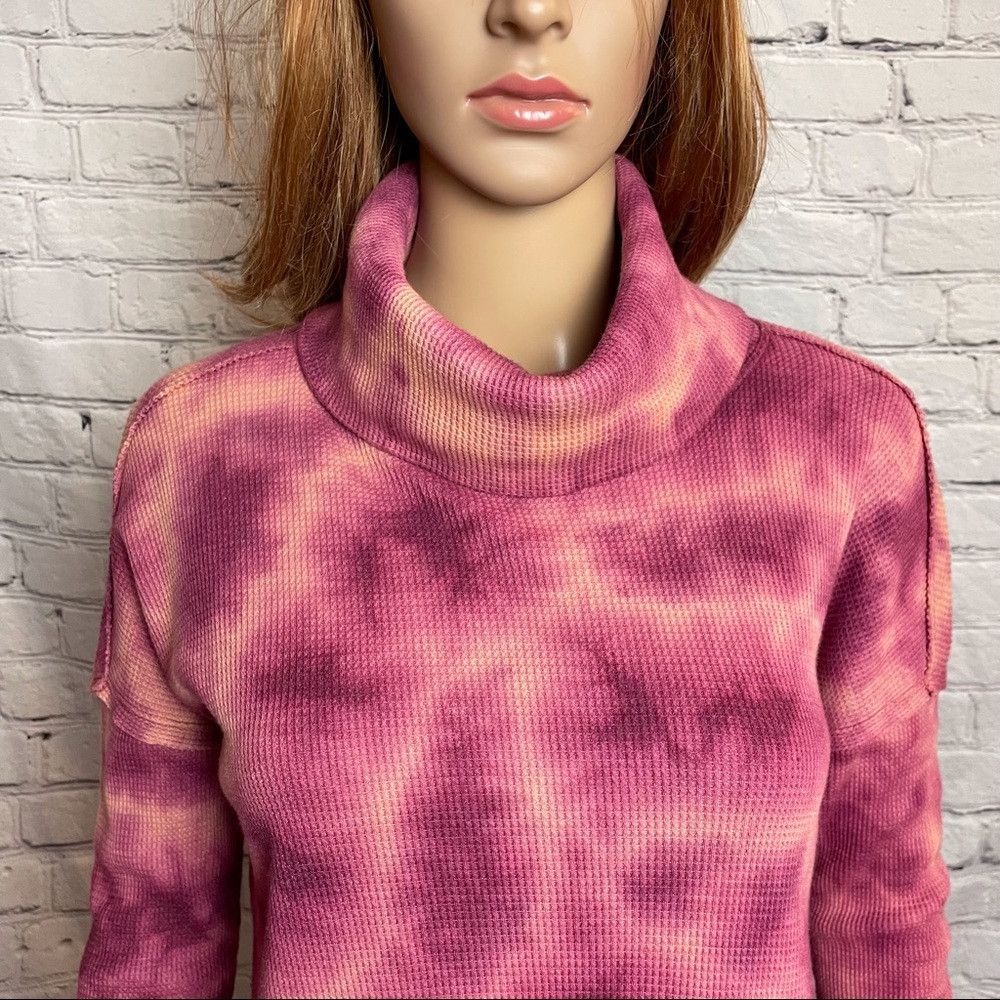 Anthropologie Anthropologie Maeve Tie Dye Thermal Cowl Neck Size XS Size XS / US 0-2 / IT 36-38 - 3 Thumbnail