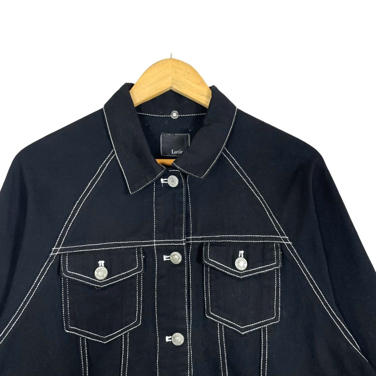 If Six Was Nine Vintage Lutique Japan Denim Jacket Women Designer Button Up Size M / US 6-8 / IT 42-44 - 6 Thumbnail