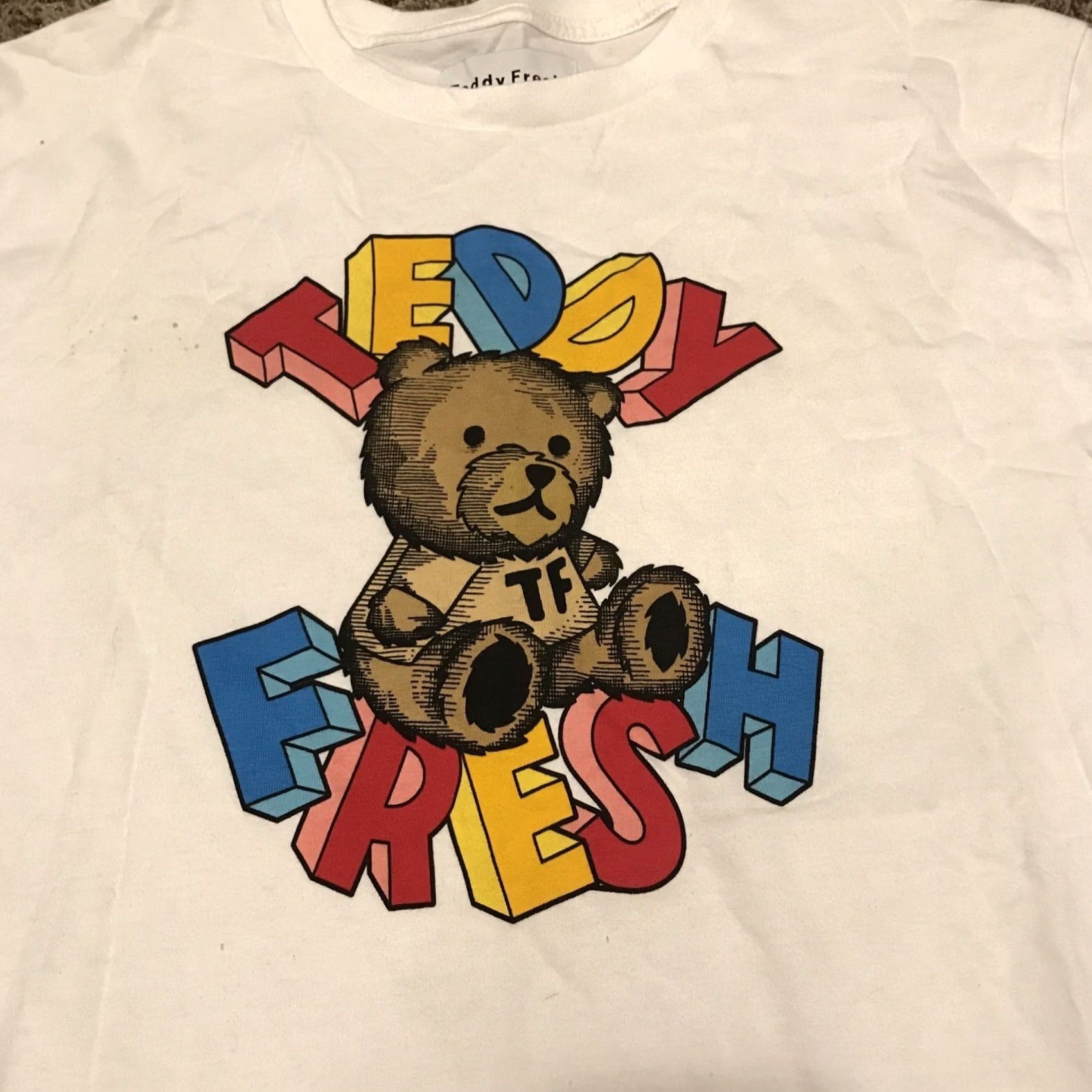 Teddy Fresh Fresh Teddy Bears T-Shirt Mens L White Cotton Knit Crew Neck Short Sleeve Multicolor Bear Animal All Seasons Size US L / EU 52-54 / 3 - 2 Thumbnail