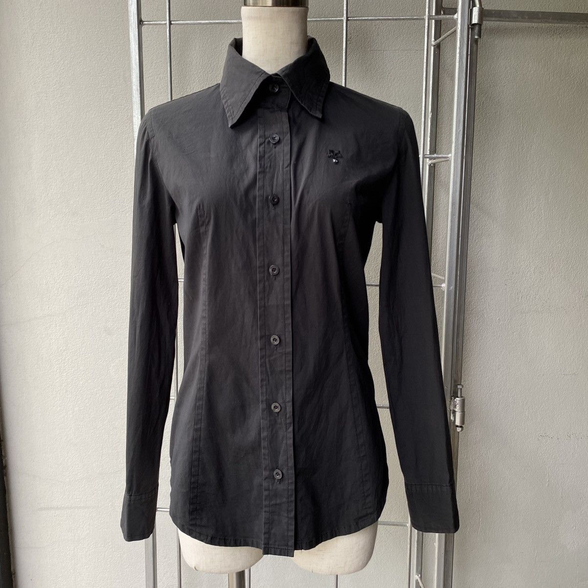 Courreges Courreges Black Fitted Elegant Collar Shirt Size XS / US 0-2 / IT 36-38 - 15 Thumbnail