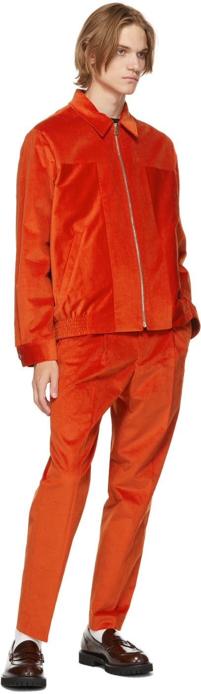 Paul Smith !DS! FW22 Paul Smith Orange Corduroy Pleated Trousers Size US 32 / EU 48 - 1 Thumbnail