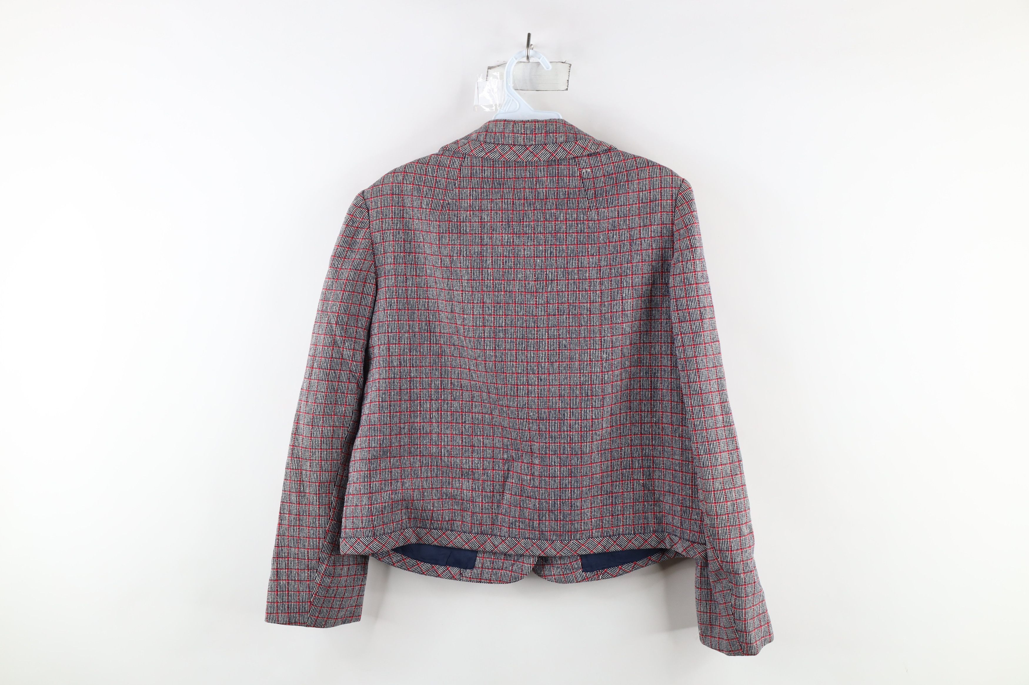 Vintage Vintage 50s 60s Rockabilly Wool Blazer Jacket Plaid USA Size M / US 6-8 / IT 42-44 - 9 Thumbnail