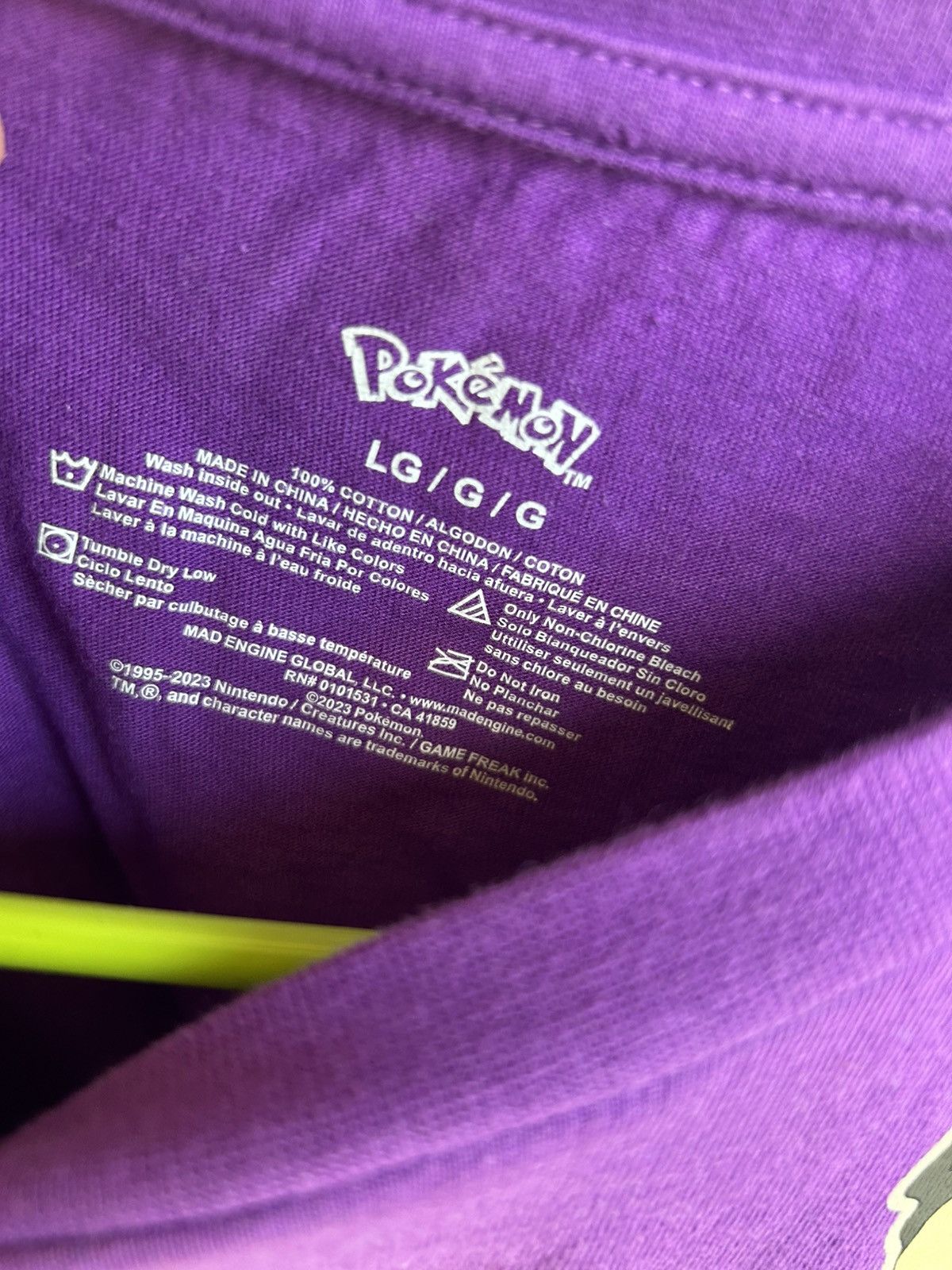 Pokemon Pokemon Ghost Type T Size US L / EU 52-54 / 3 - 3 Thumbnail