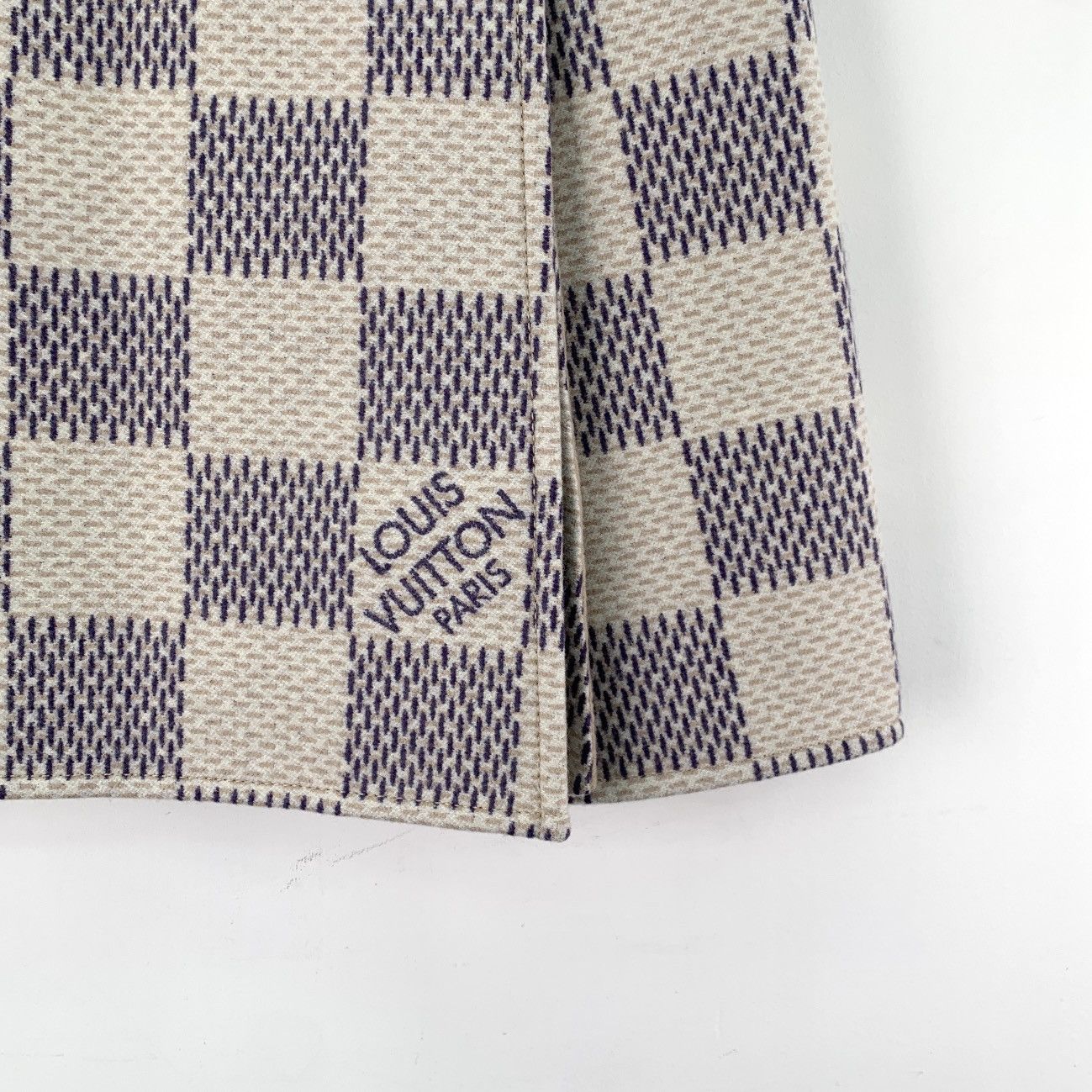 Louis Vuitton Louis Vuitton Damier Wool Casual Denim Mini Skirt K26WX Size 25" / US 0 / IT 36 - 4 Thumbnail