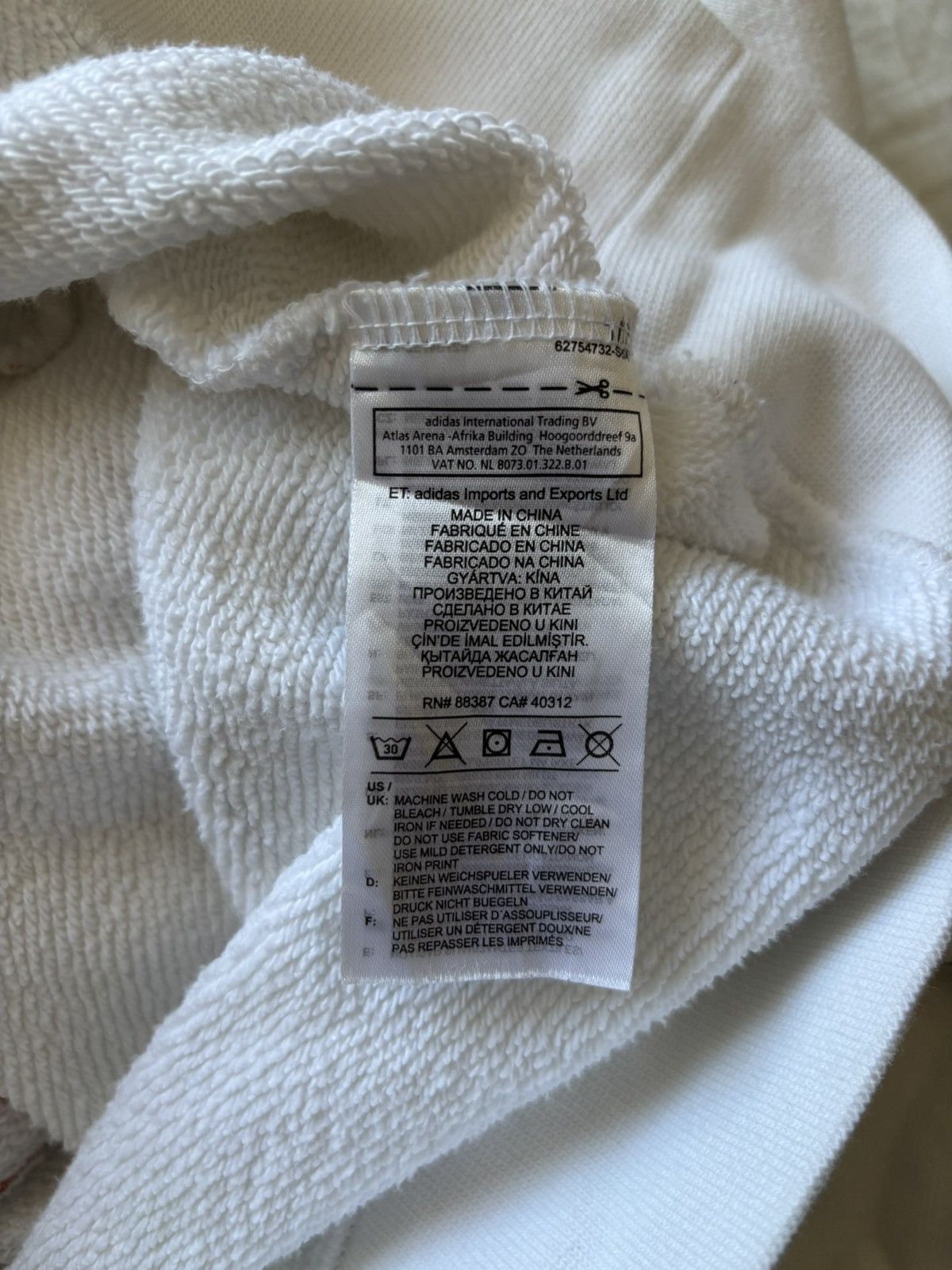 Adidas BRAND NEW Adidas White Pullover Hoodie Size US S / EU 44-46 / 1 - 4 Thumbnail