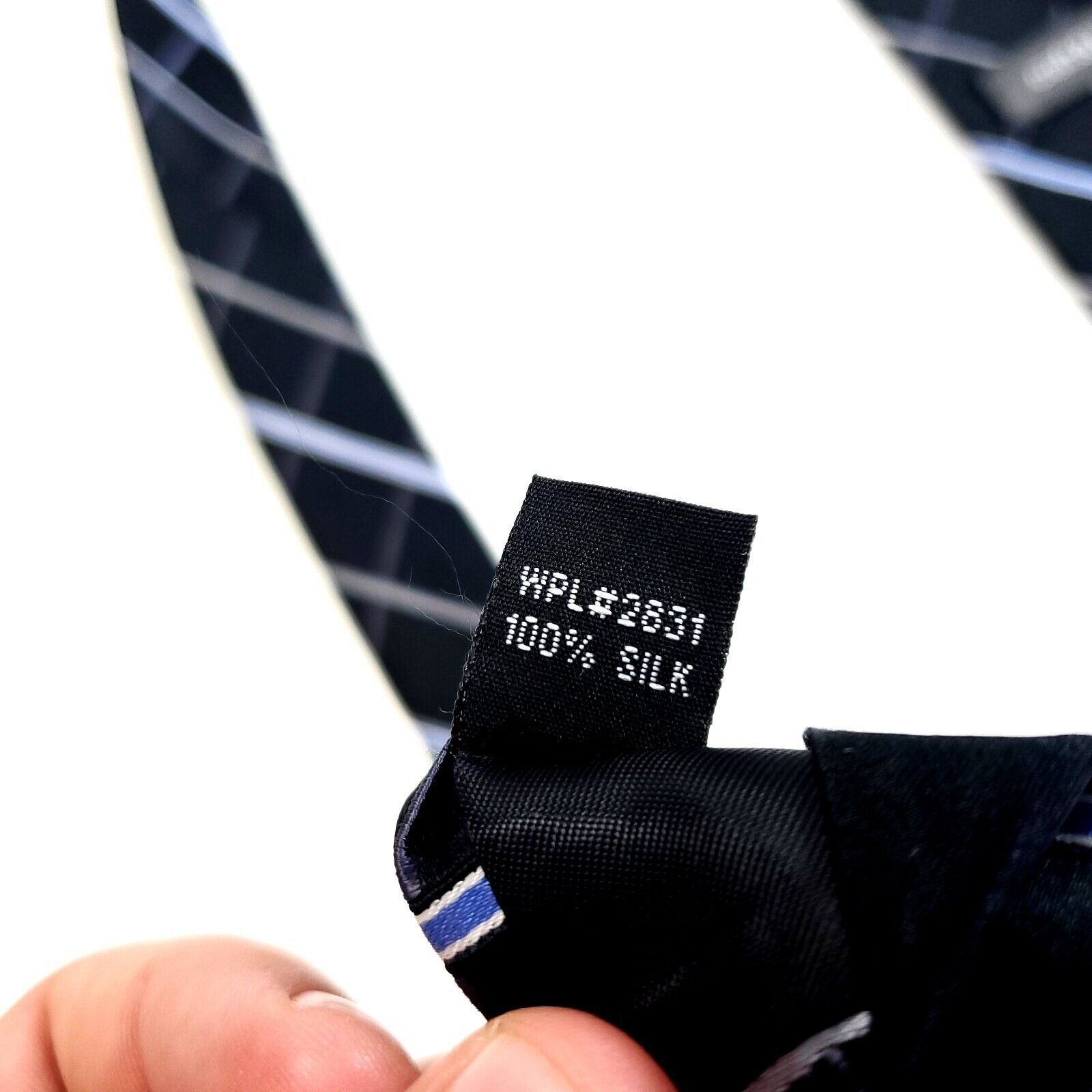 Croft & Barrow Croft & Barrow Black Blue Plaid Woven Wide Silk Tie Size ONE SIZE - 4 Thumbnail