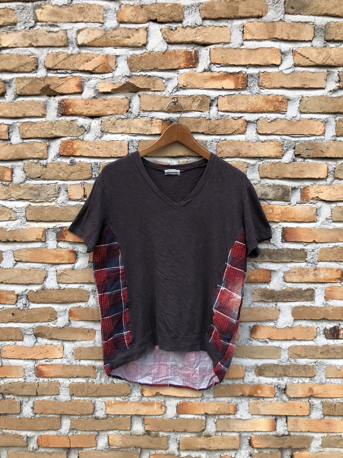 image of Accept OfferUndercover V-Neck Tshirt in Dark Grey, Men's (Size Medium)