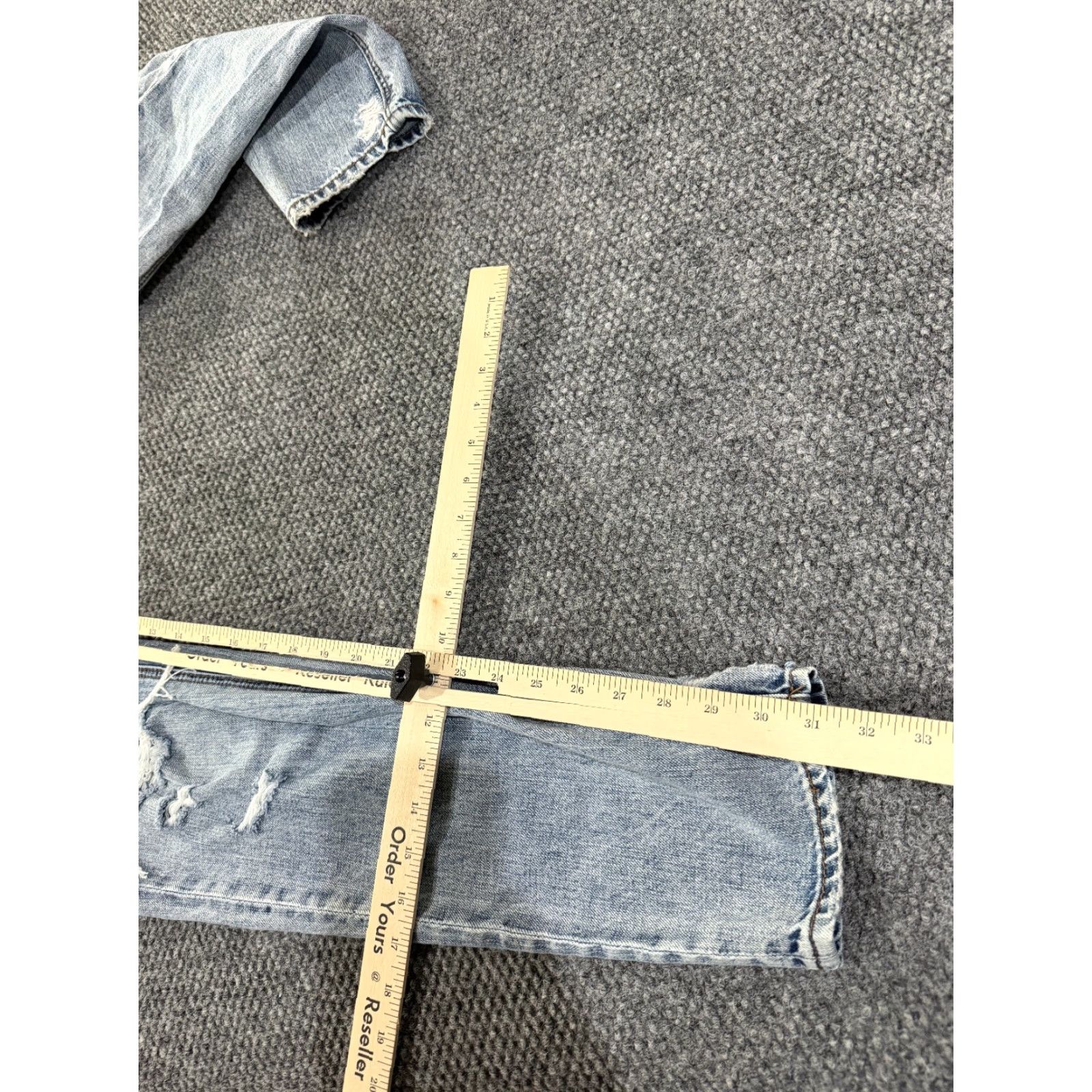 American Eagle Outfitters American Eagle Outfitters Jeans Womens 6 Distressed Blue Denim Straight 5-Pocket Pockets Stretch Regular Rise High 31 In Inseam Blue Pants Pants Mens? Size 28" / US 6 / IT 42 - 7 Thumbnail