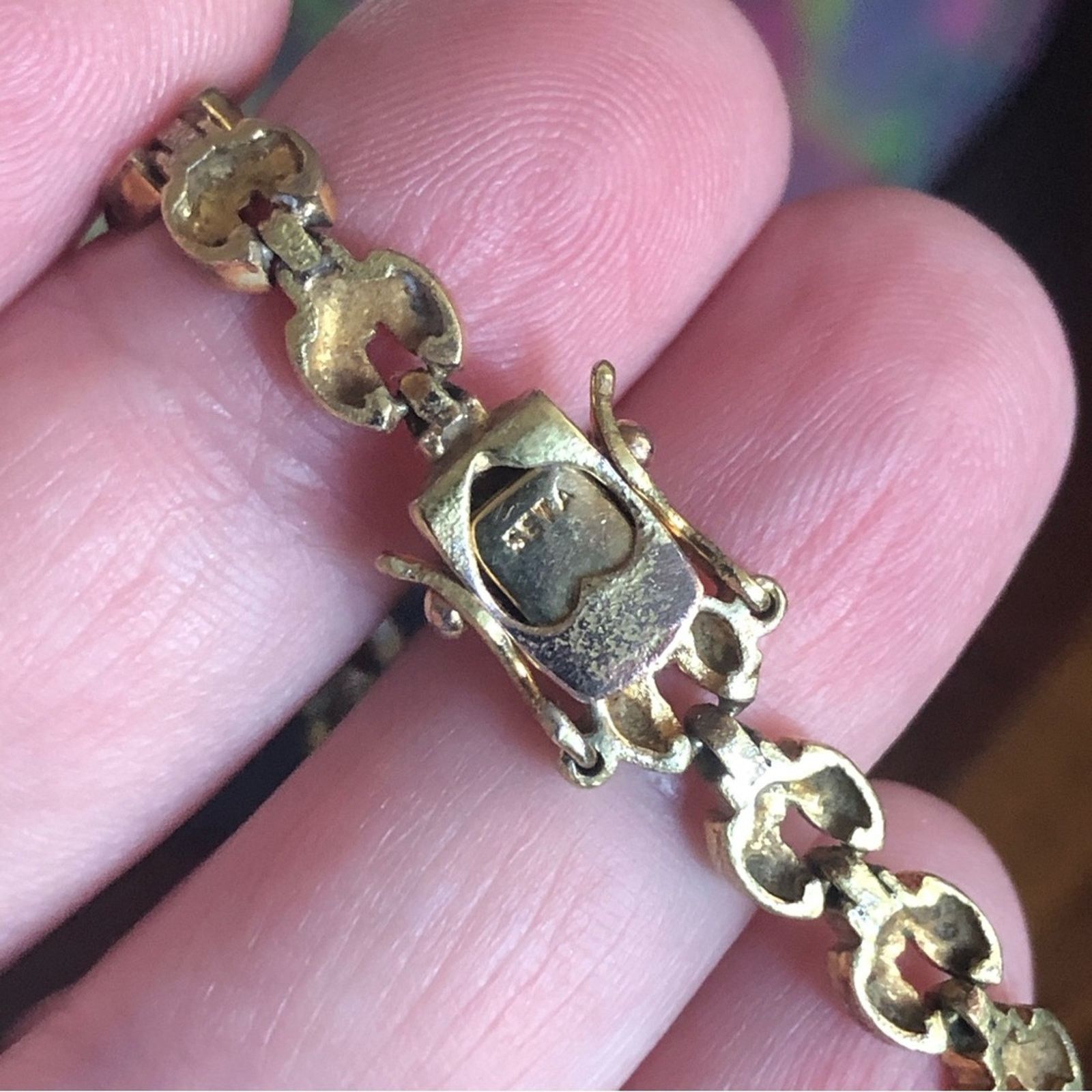 Vintage Vintage SETA genuine diamond gold link bracelet Size ONE SIZE - 10 Thumbnail