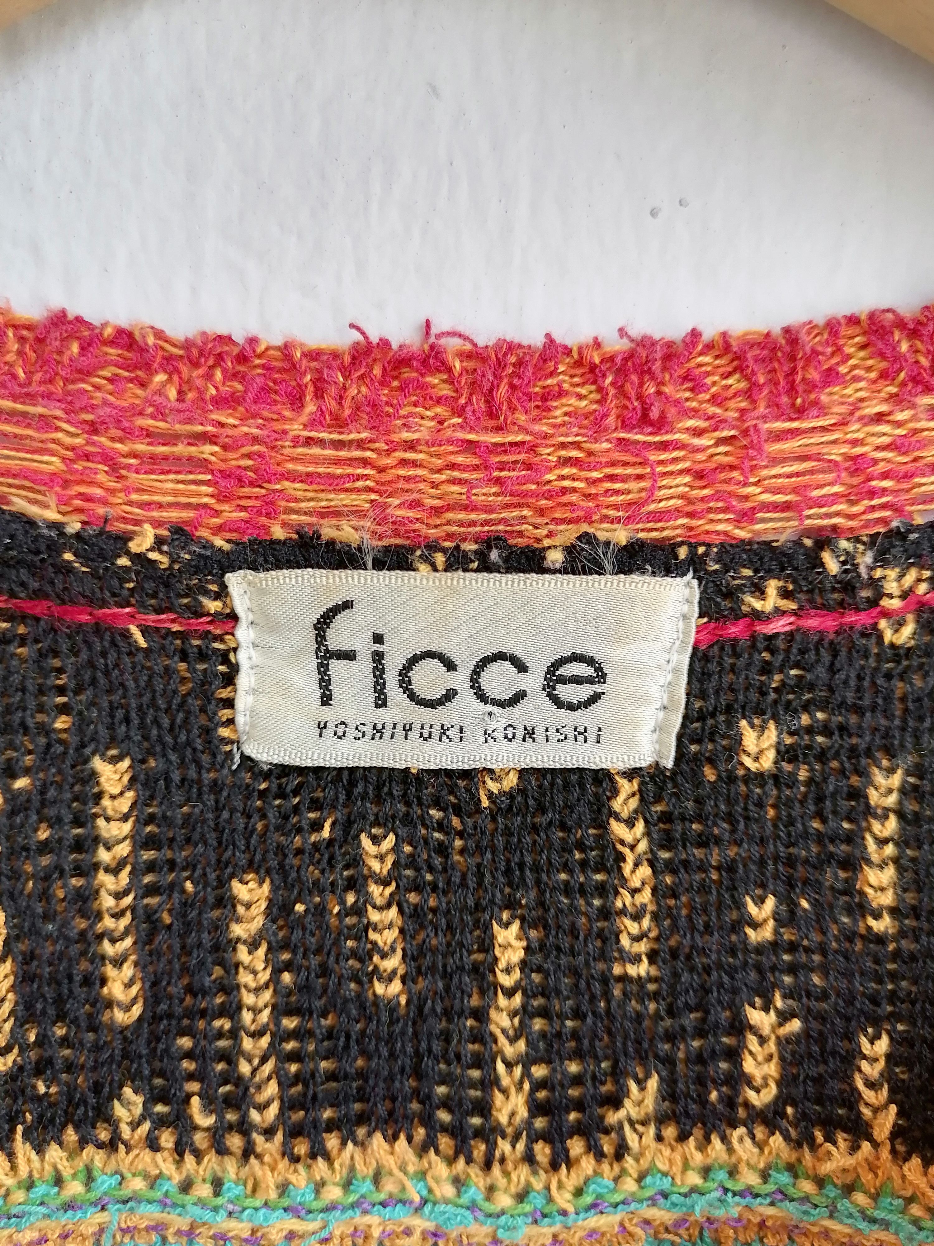 Designer × Japanese Brand × Yoshiyuki Konishi Vintage Ficce Yoshiyuki Konishi Knitwear Shirt Size US M / EU 48-50 / 2 - 5 Thumbnail