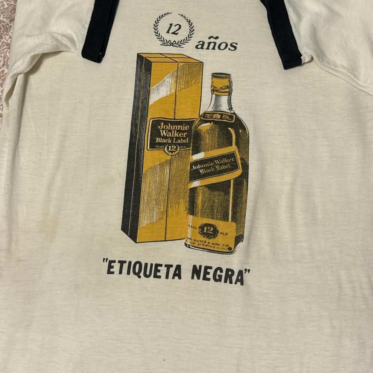 Other Vintage 80s Johnnie Walker Black Label ringer tee medium Size US M / EU 48-50 / 2 - 4 Thumbnail